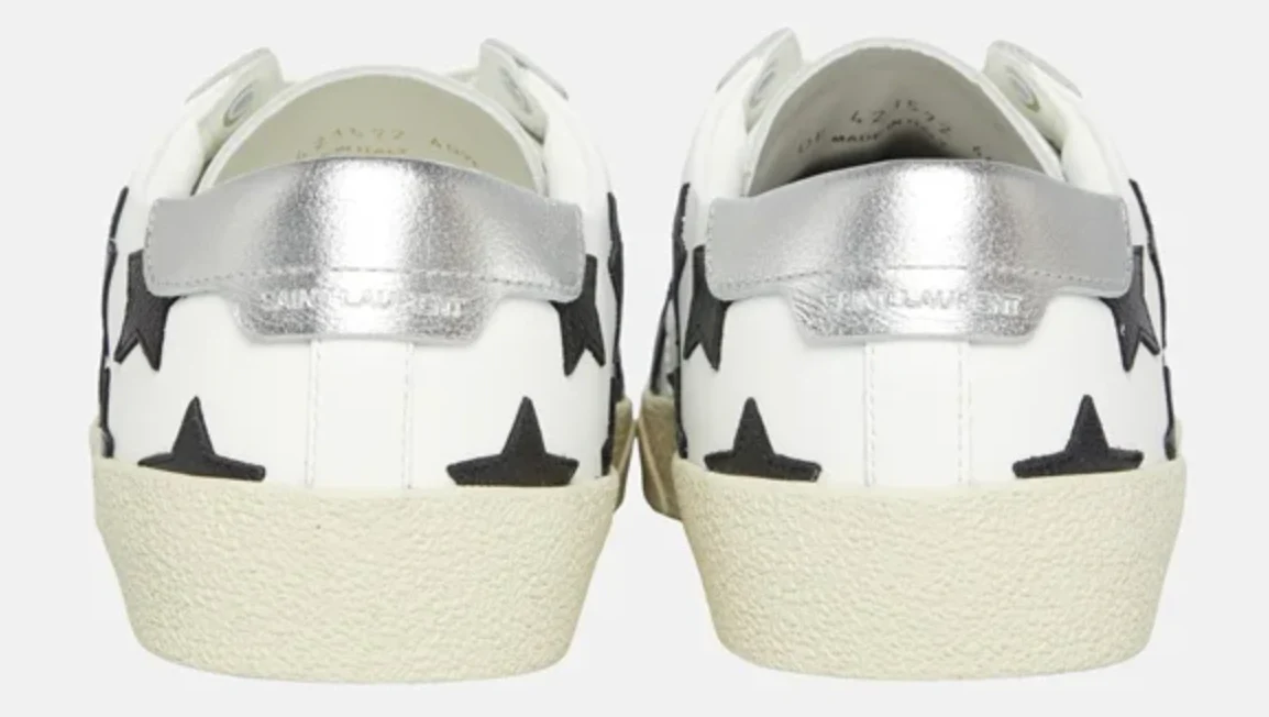 Saint Laurent Court California Star Black White - Image 3