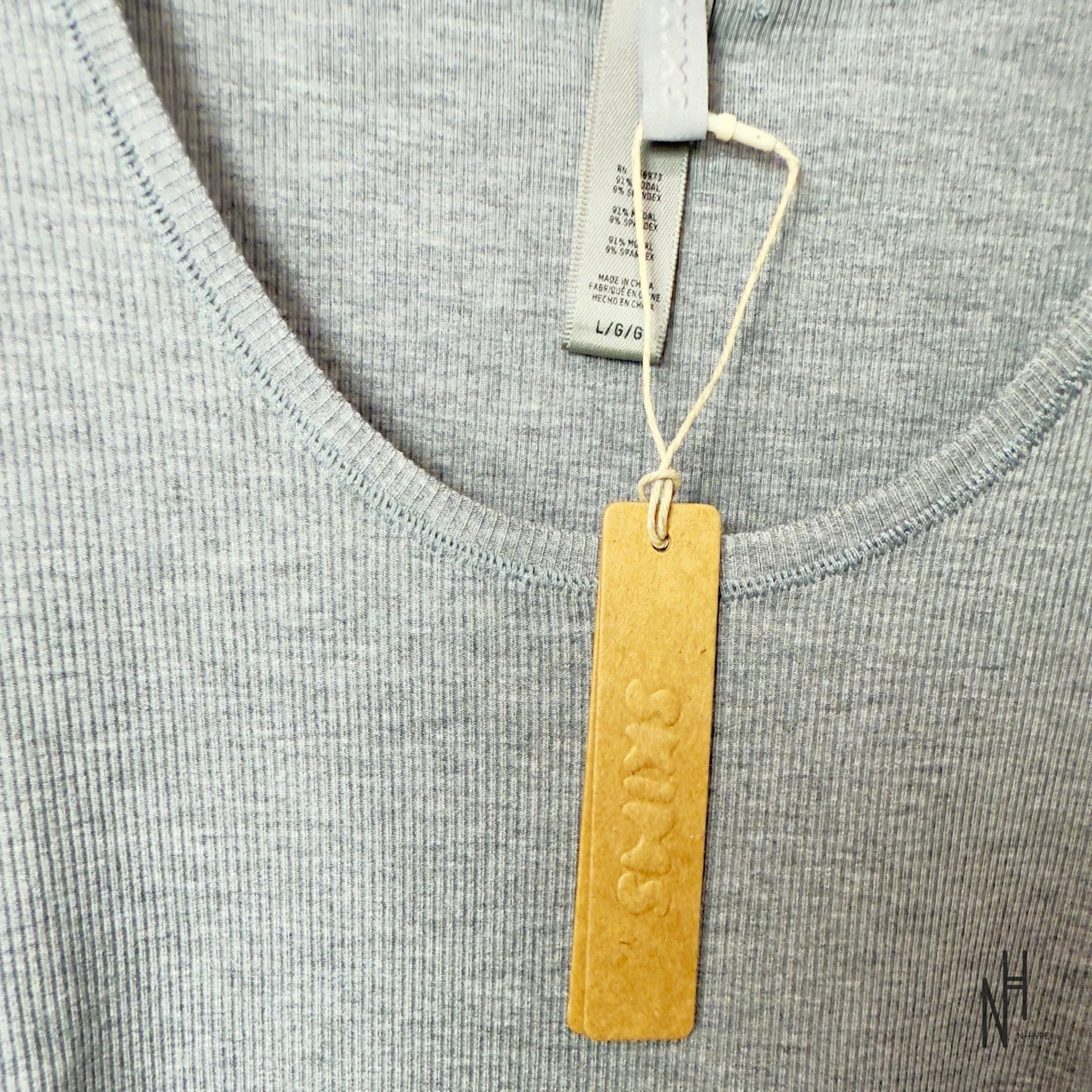 SKIMS Rib Tank Heather Gray - Image 3