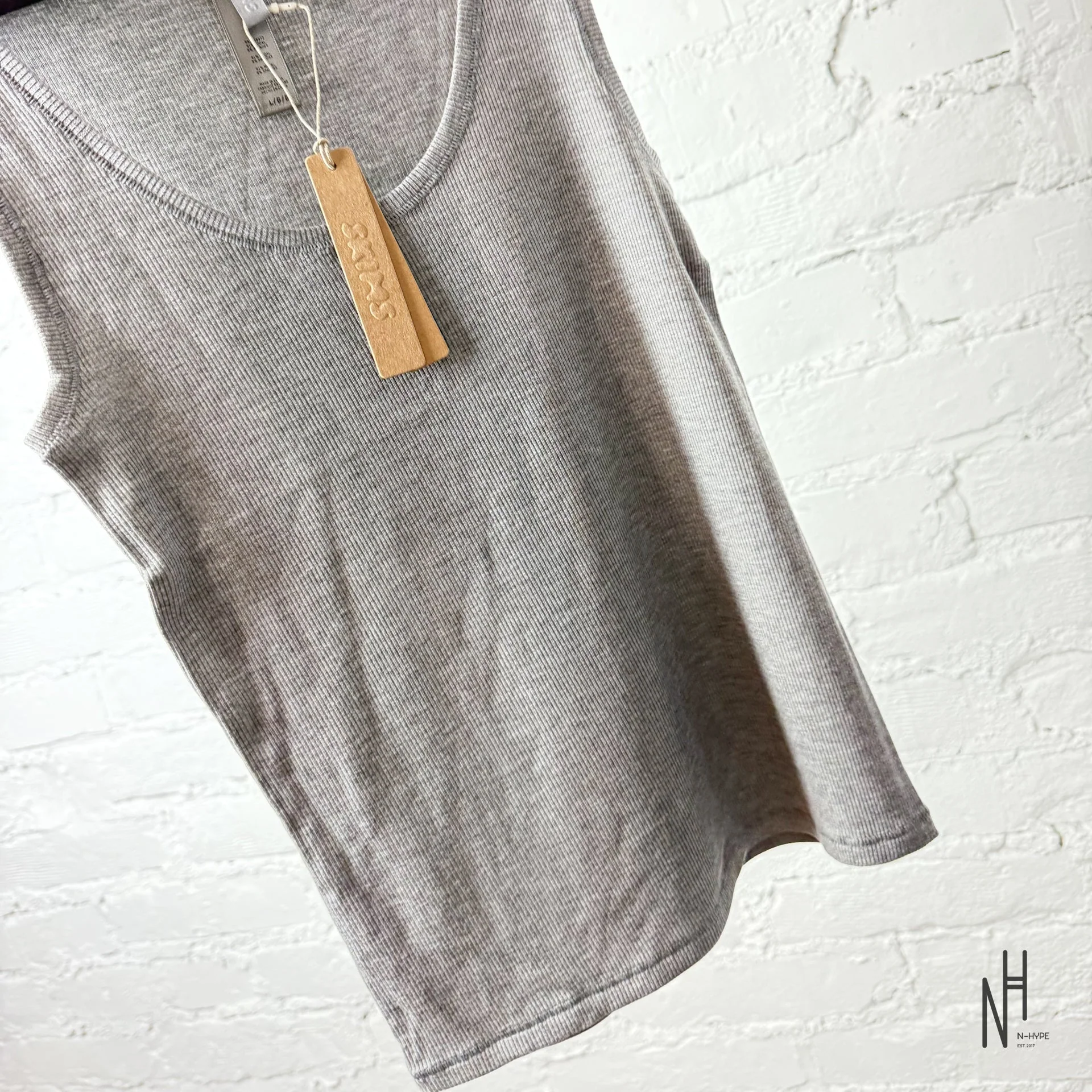 SKIMS Rib Tank Heather Gray - Image 6