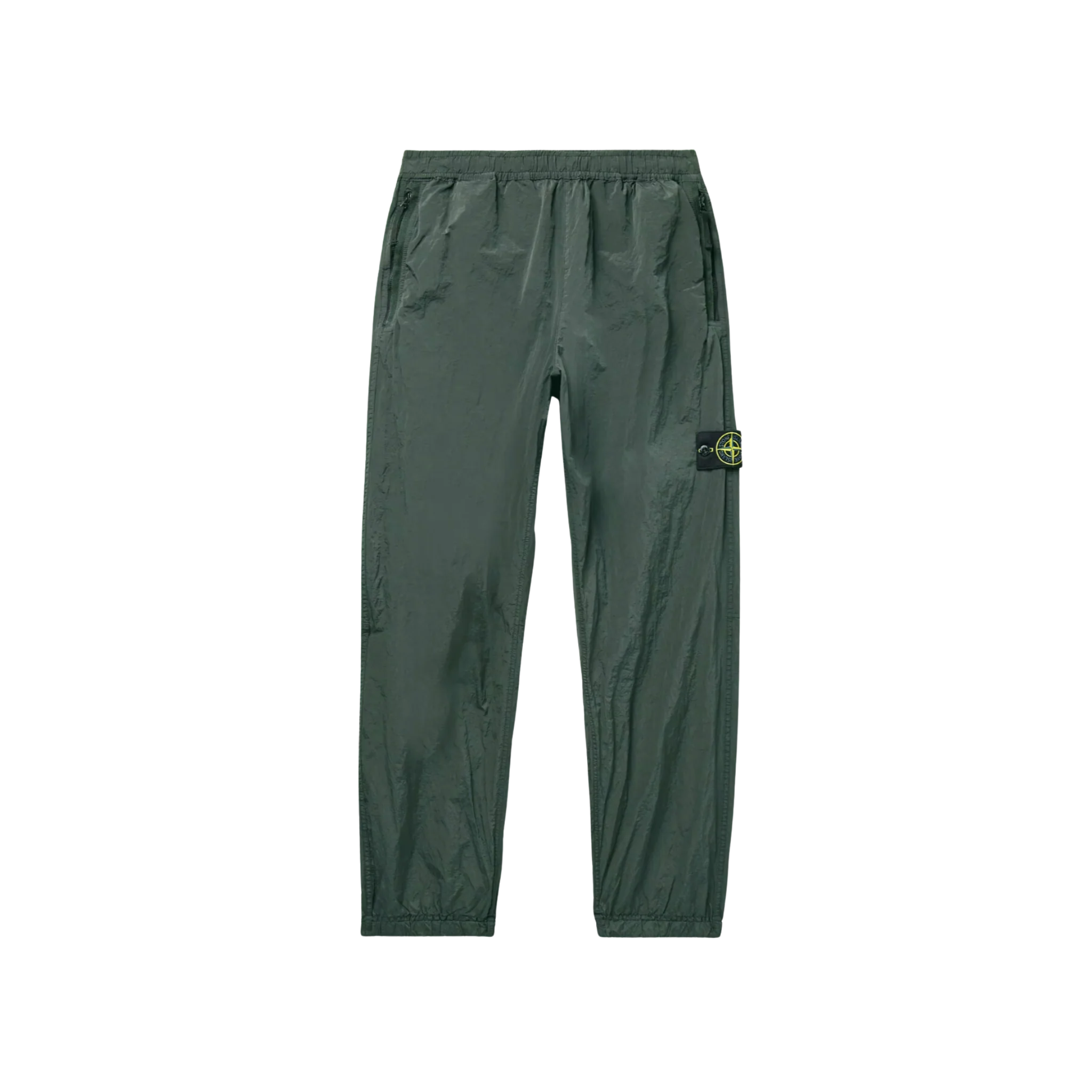 STONE ISLAND Tapered Logo-Appliquéd Nylon Metal Trousers