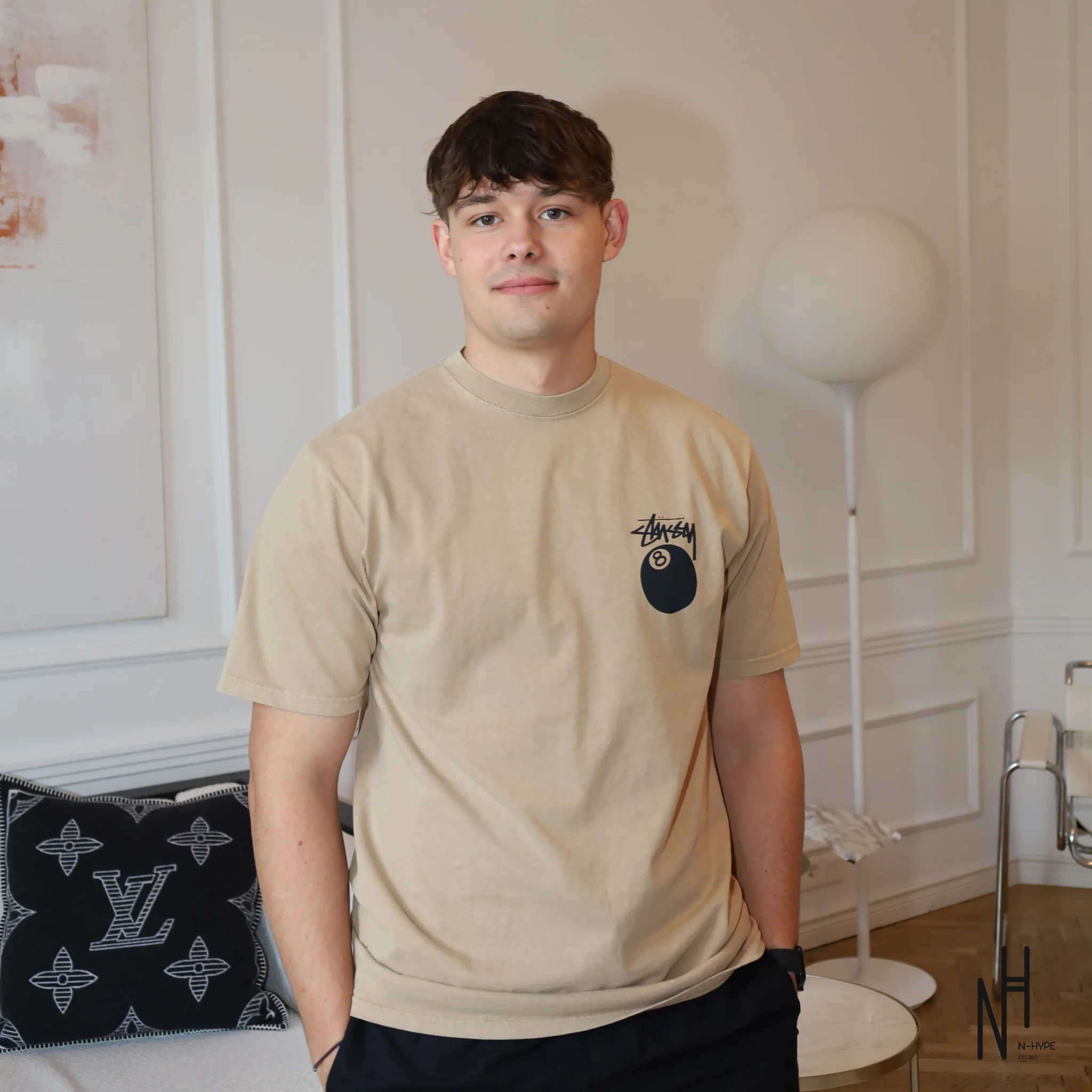 Stussy 8 Ball Pigment Dyed Tee Khaki - Image 3