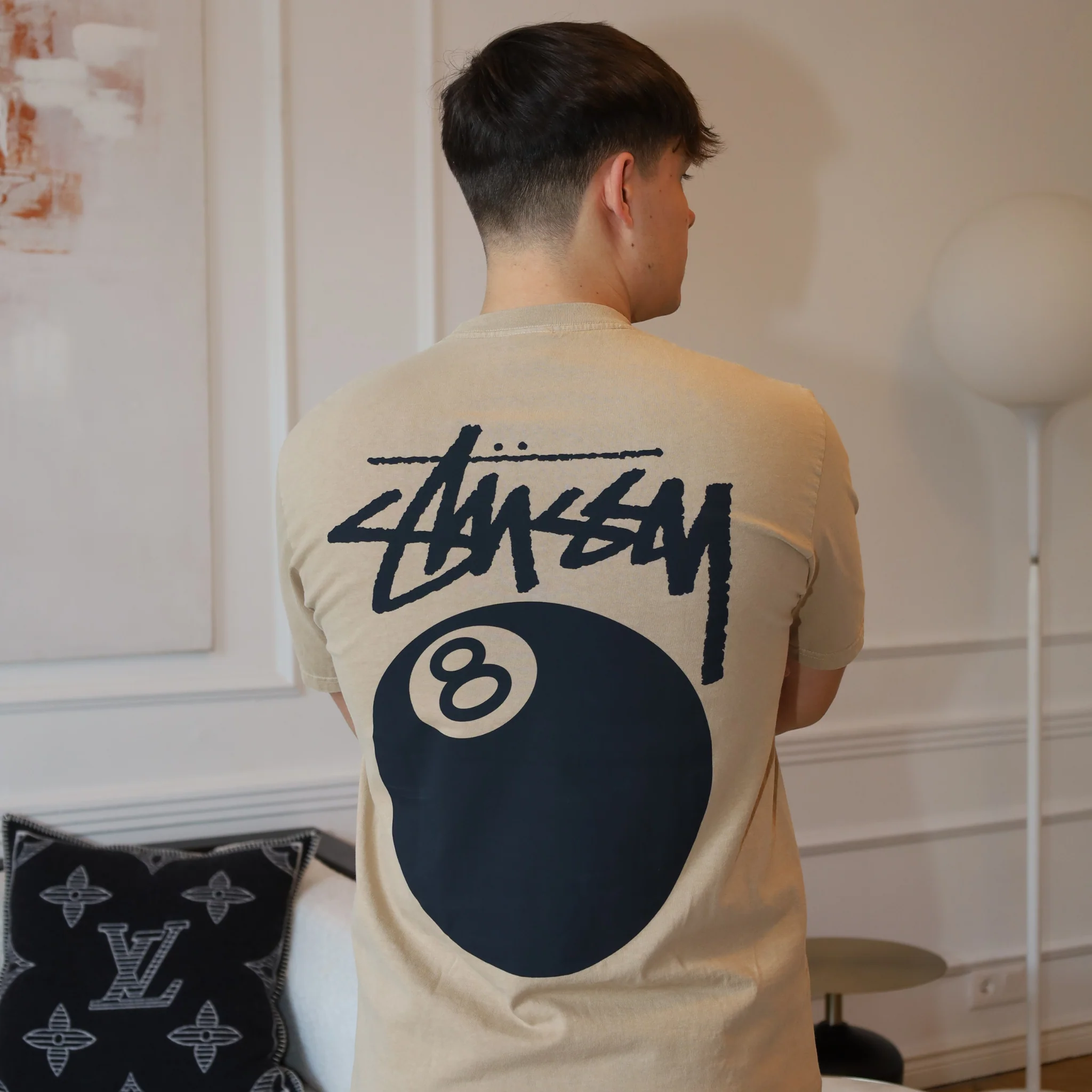 Stussy 8 Ball Pigment Dyed Tee Khaki - Image 4