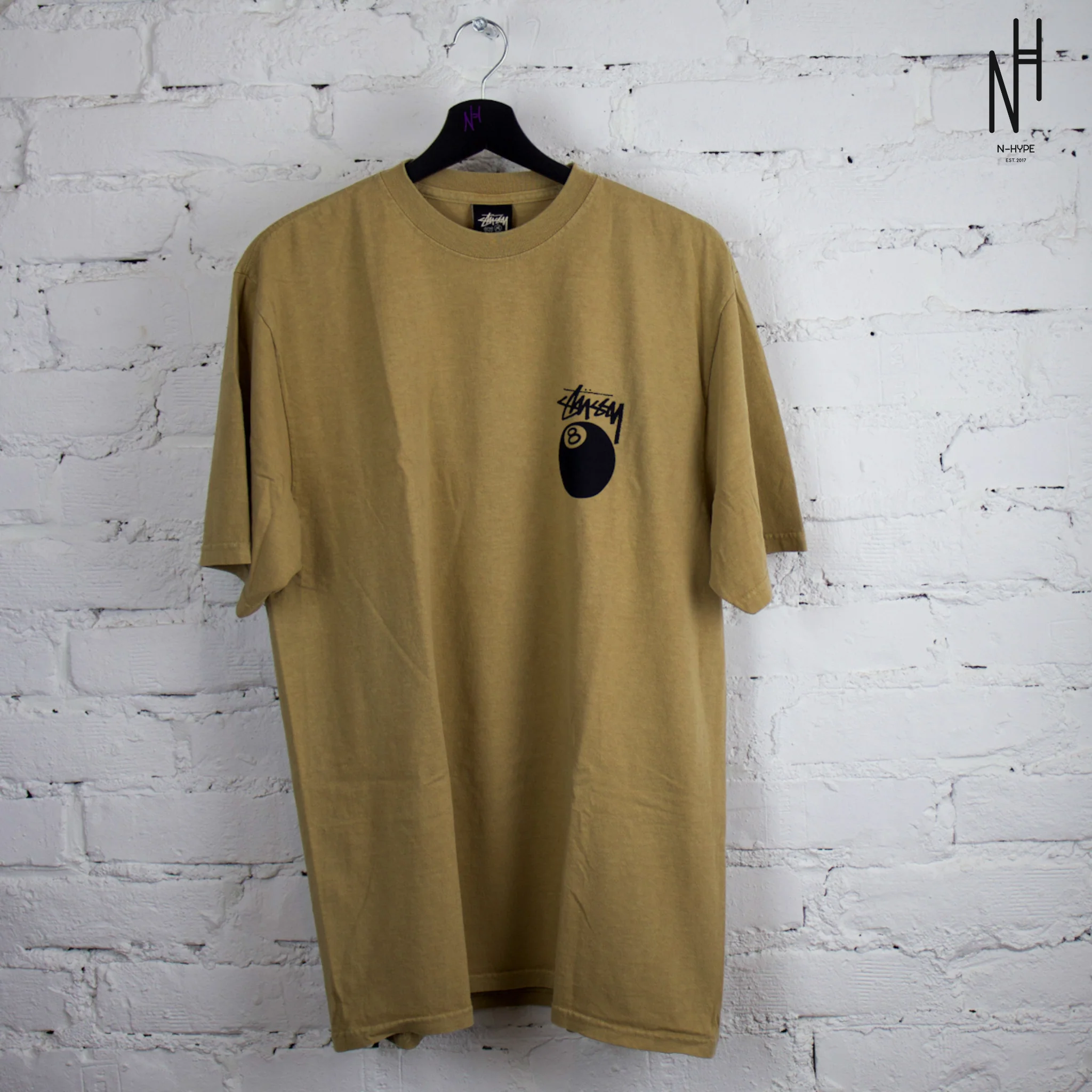 Stussy 8 Ball Pigment Dyed Tee Khaki - Image 5