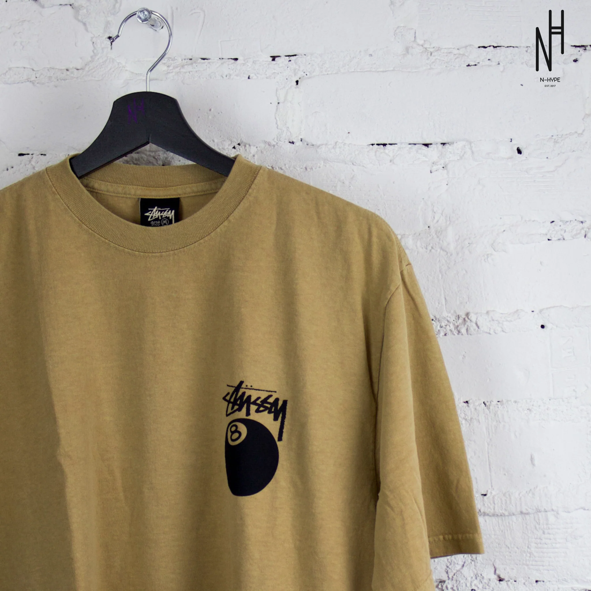 Stussy 8 Ball Pigment Dyed Tee Khaki - Image 6