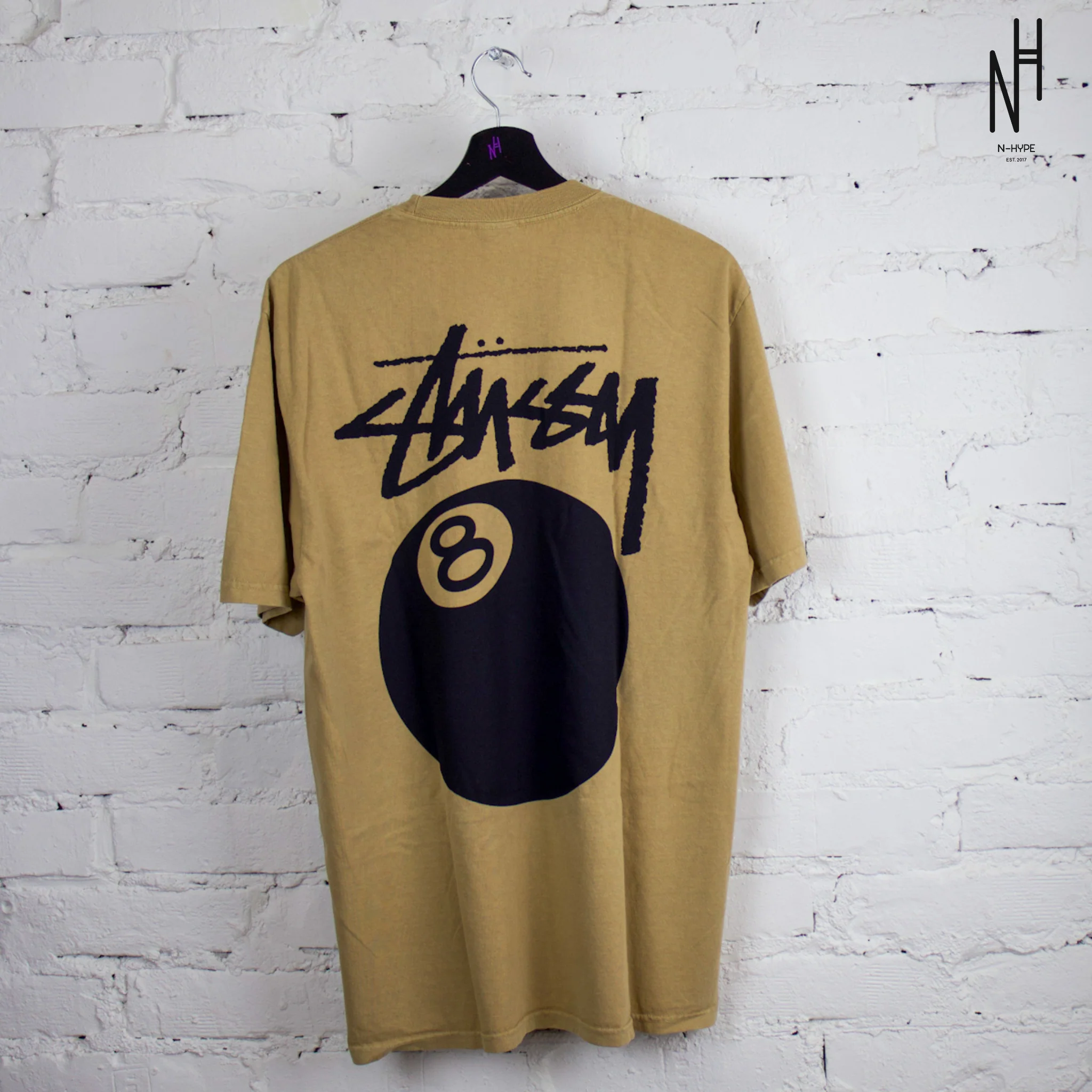 Stussy 8 Ball Pigment Dyed Tee Khaki - Image 7