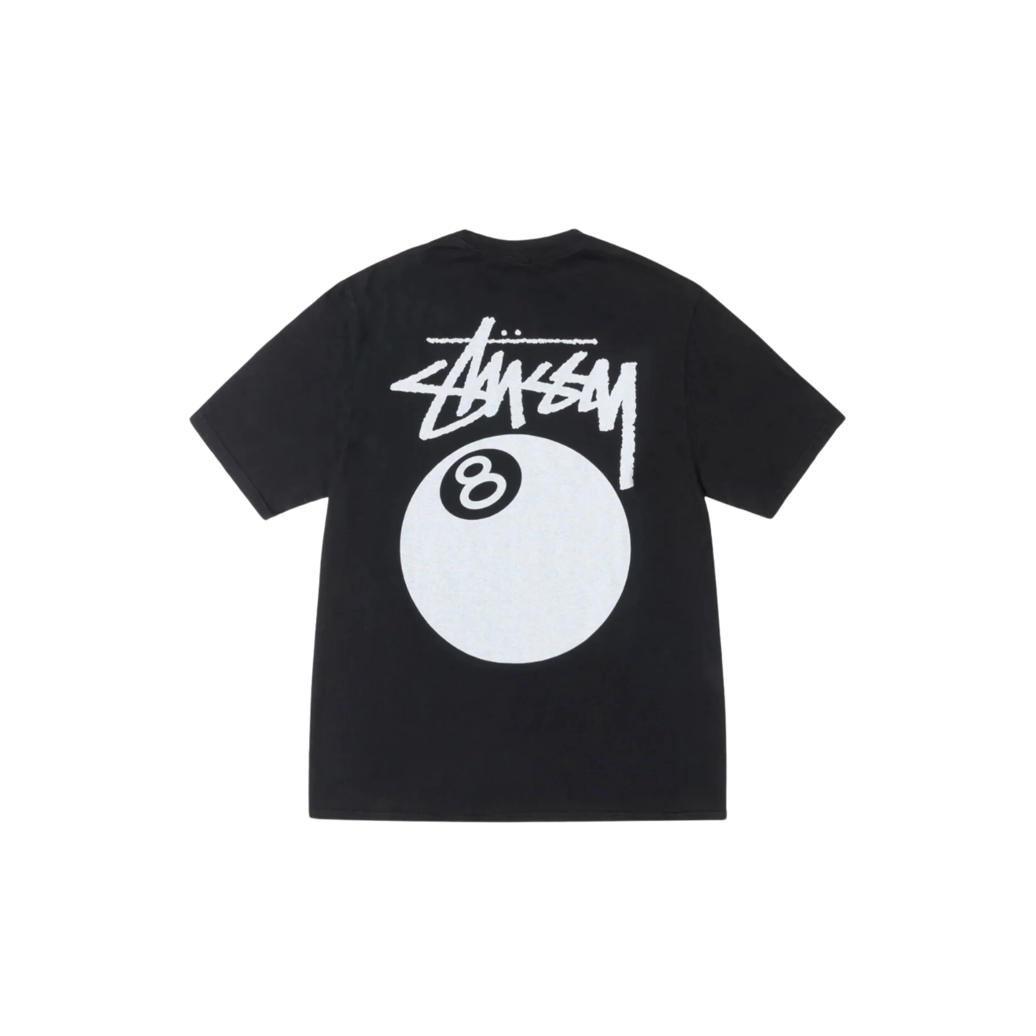 STÜSSY 8 Ball Tee Pigment Dyed Black - Image 2