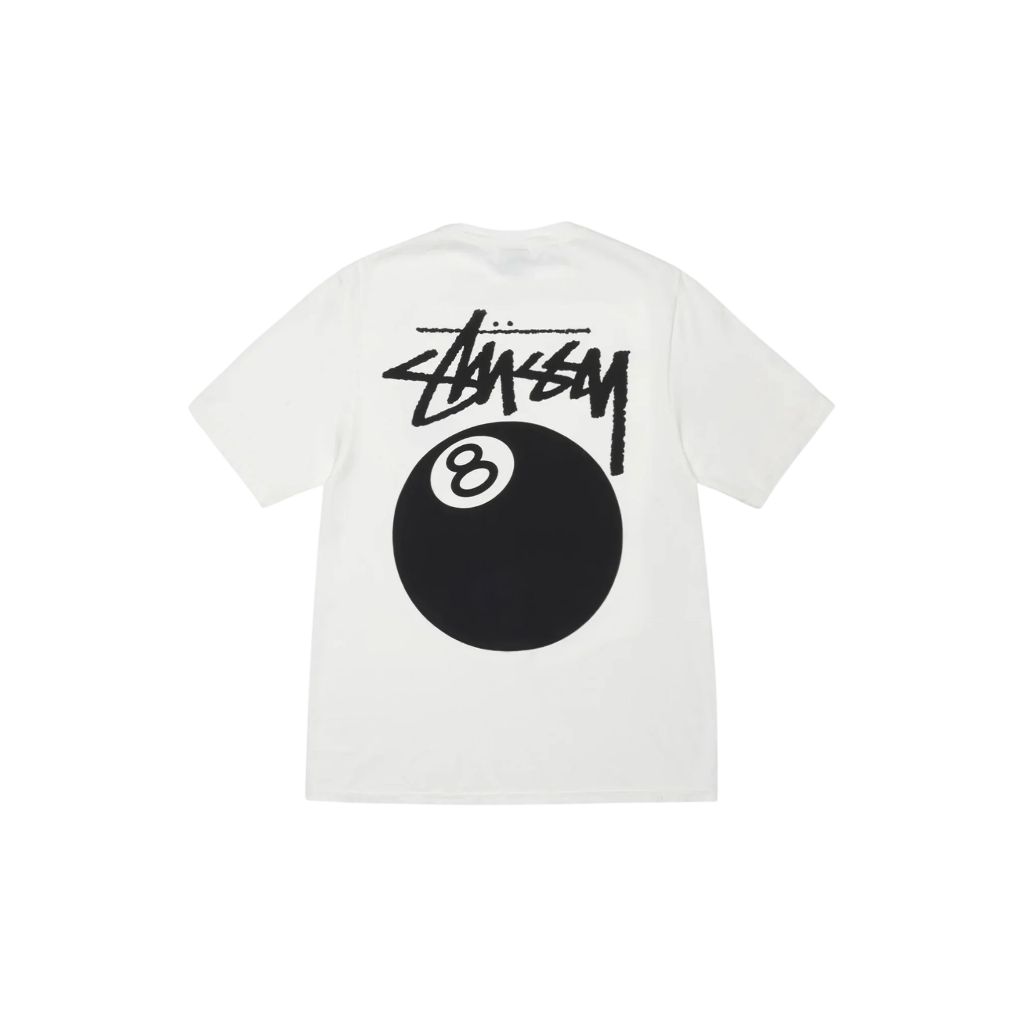 STÜSSY 8 Ball Tee Pigment Dyed White - Image 2