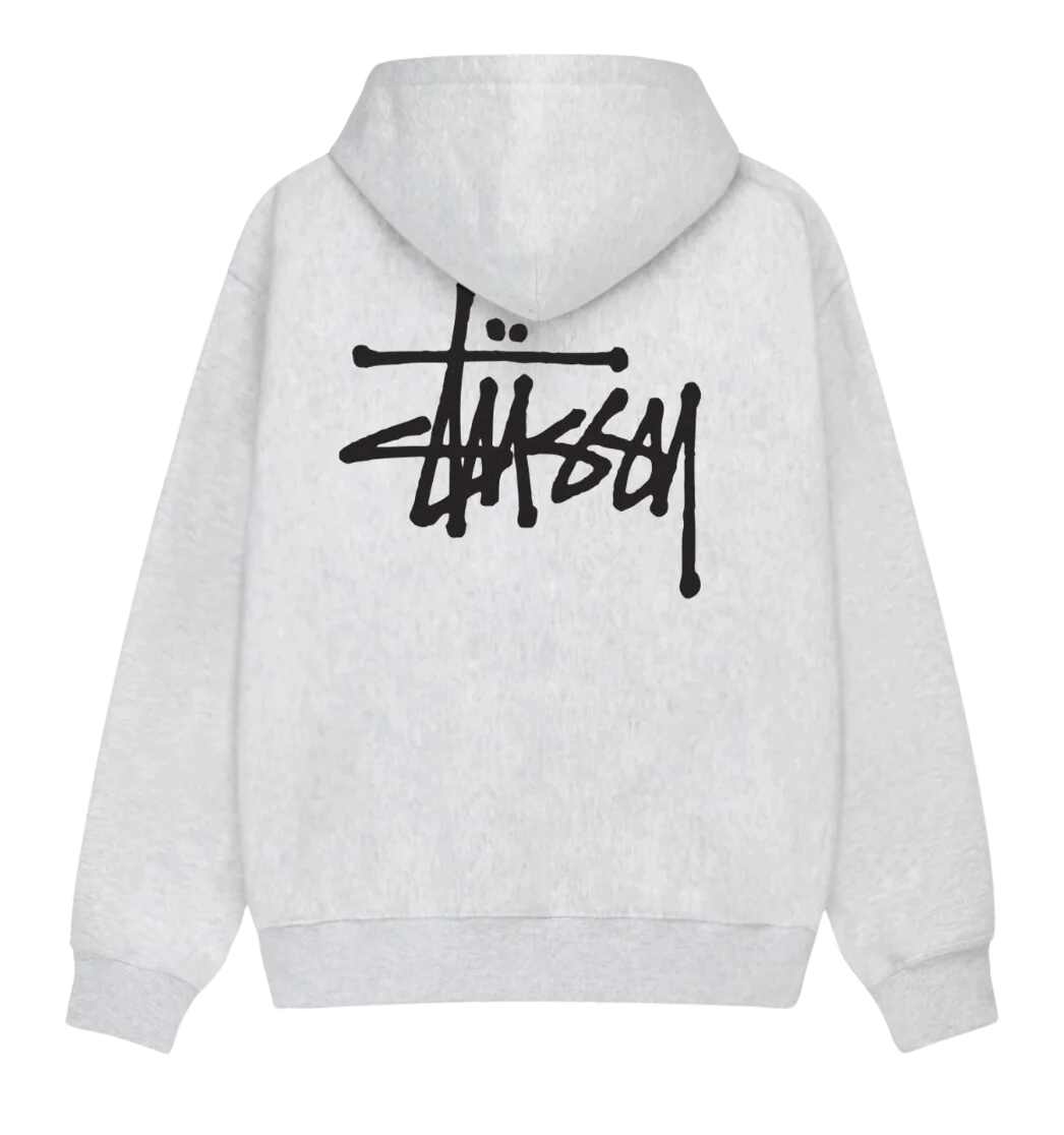 STÜSSY Basic Hood Ash Heather - Image 2