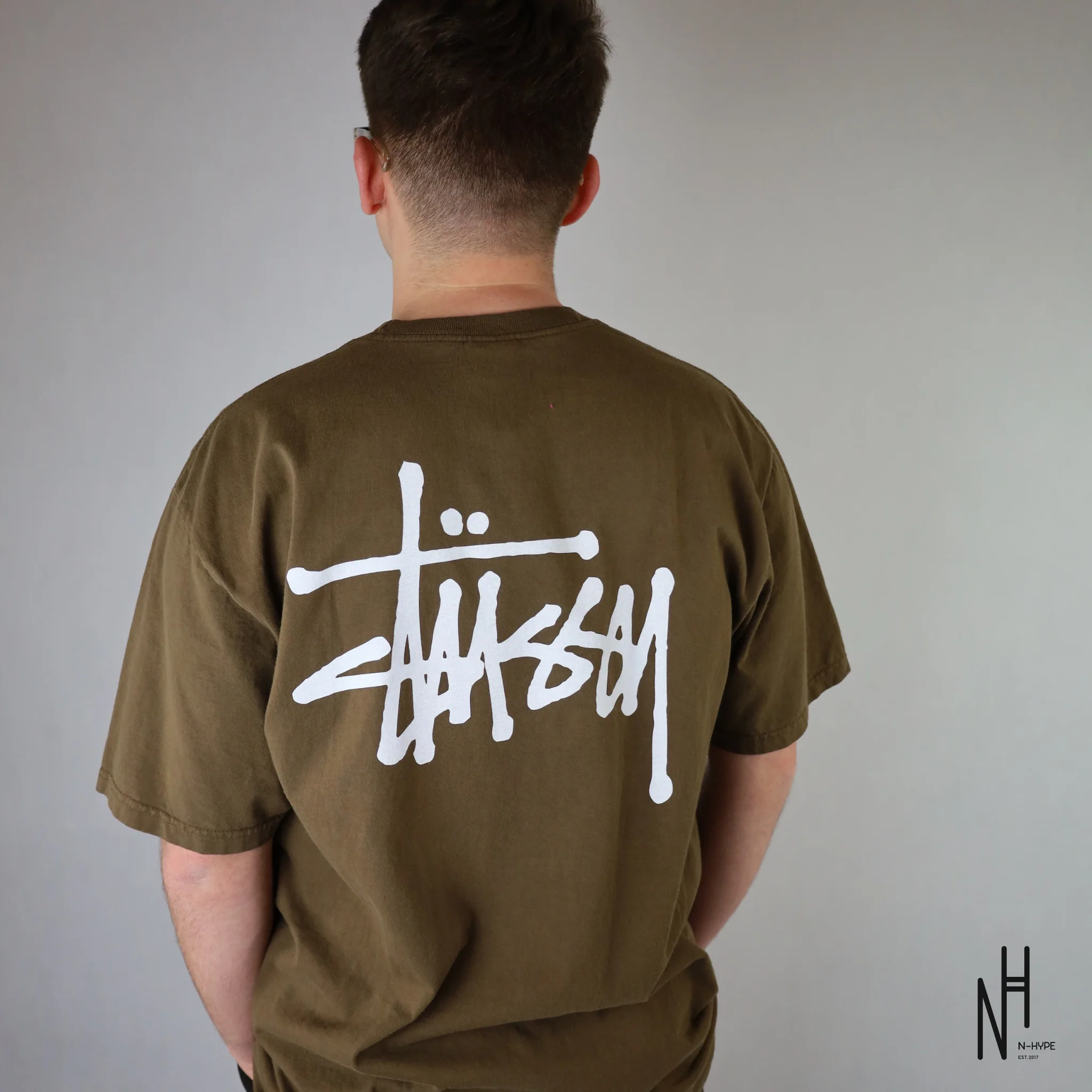 STÜSSY BASIC STÜSSY TEE PIGMENT DYED Brown - Image 3
