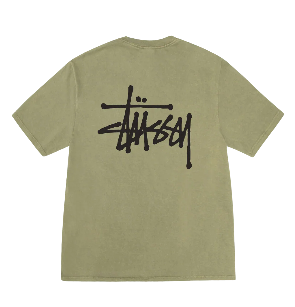 STÜSSY BASIC STÜSSY TEE PIGMENT DYED Olive - Image 2