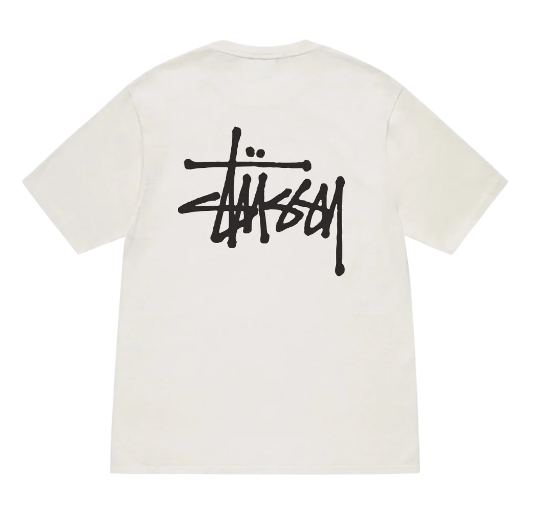 STÜSSY BASIC STÜSSY TEE PIGMENT DYED White - Image 2