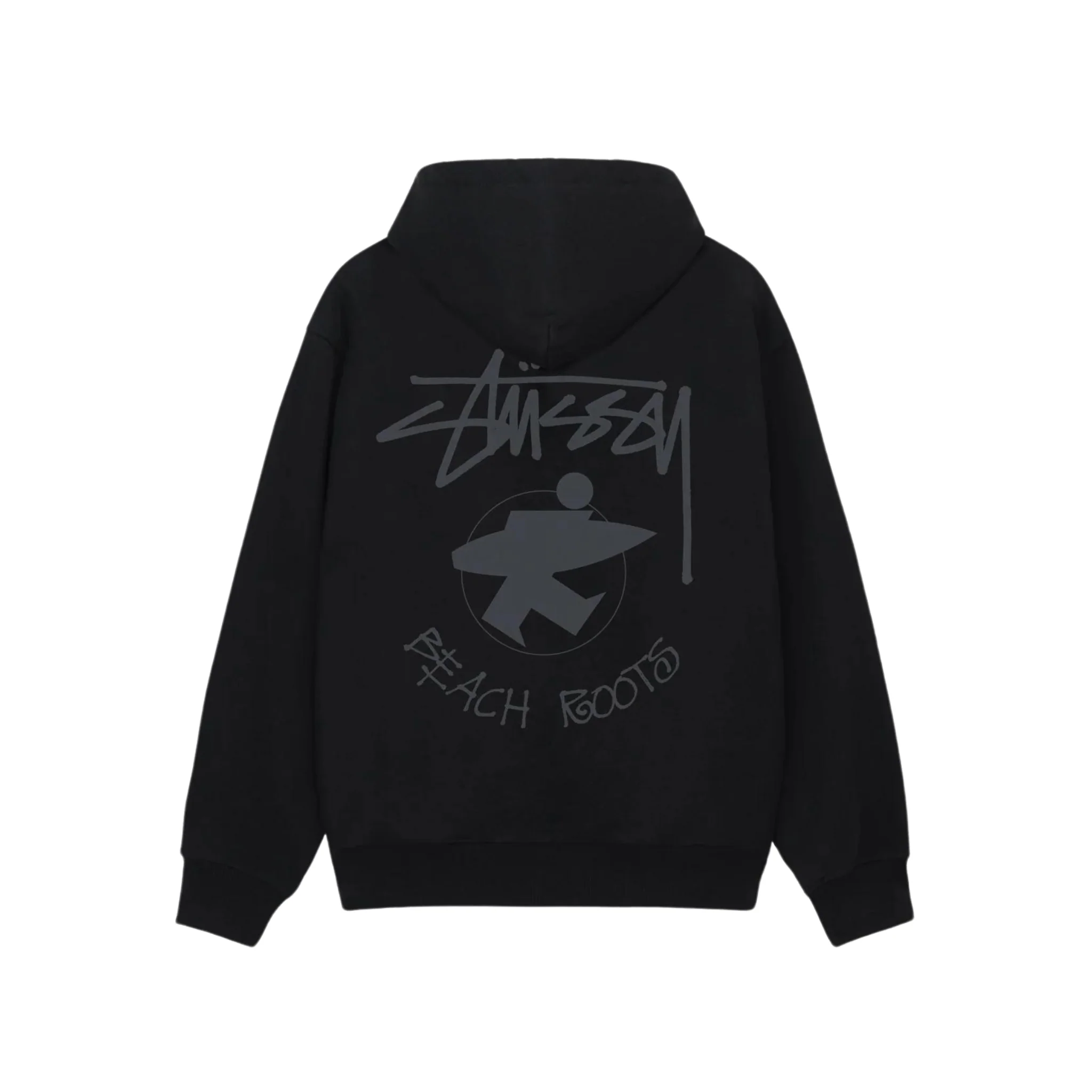 Stussy Beach Roots Zip Hoodie Black - Image 2