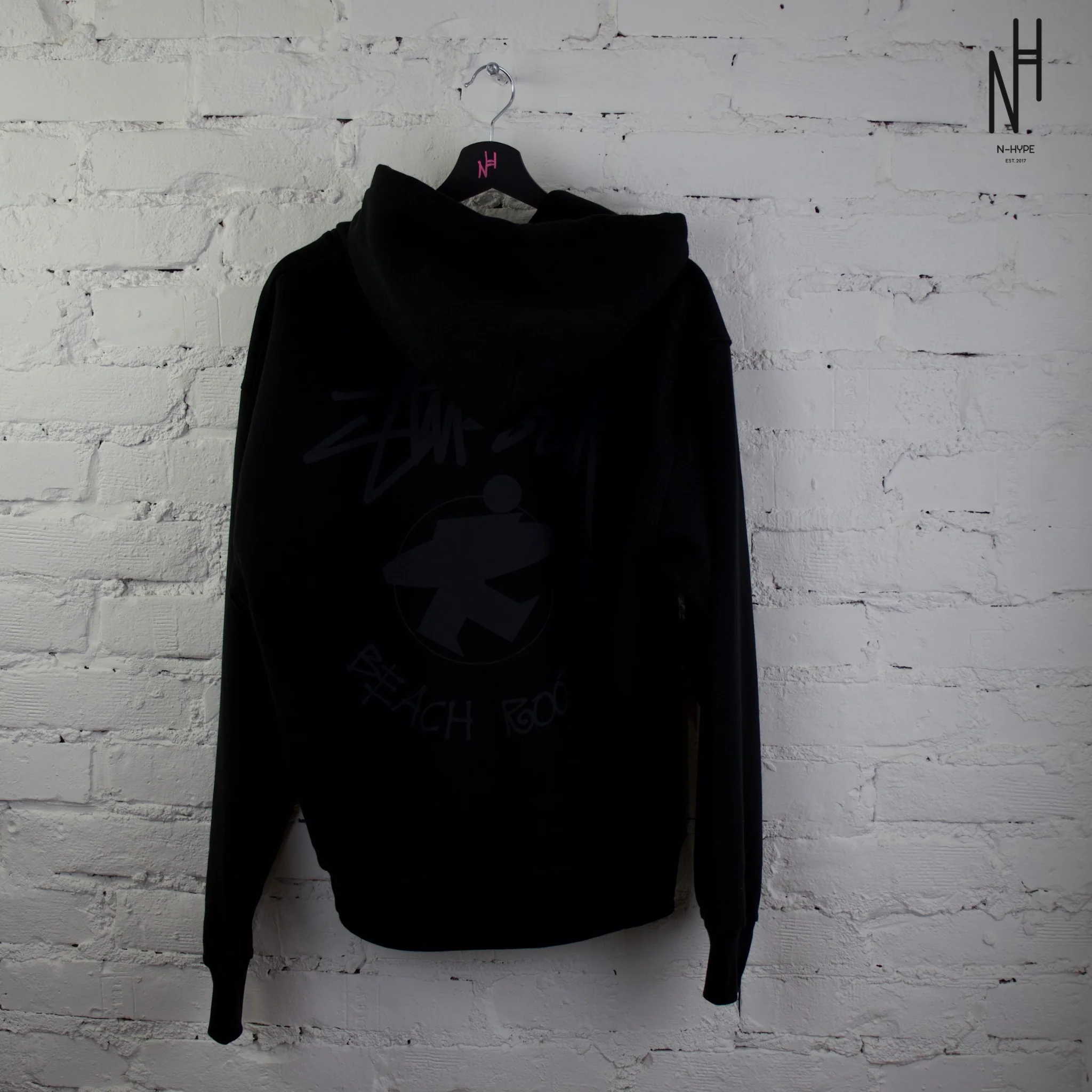 Stussy Beach Roots Zip Hoodie Black - Image 5