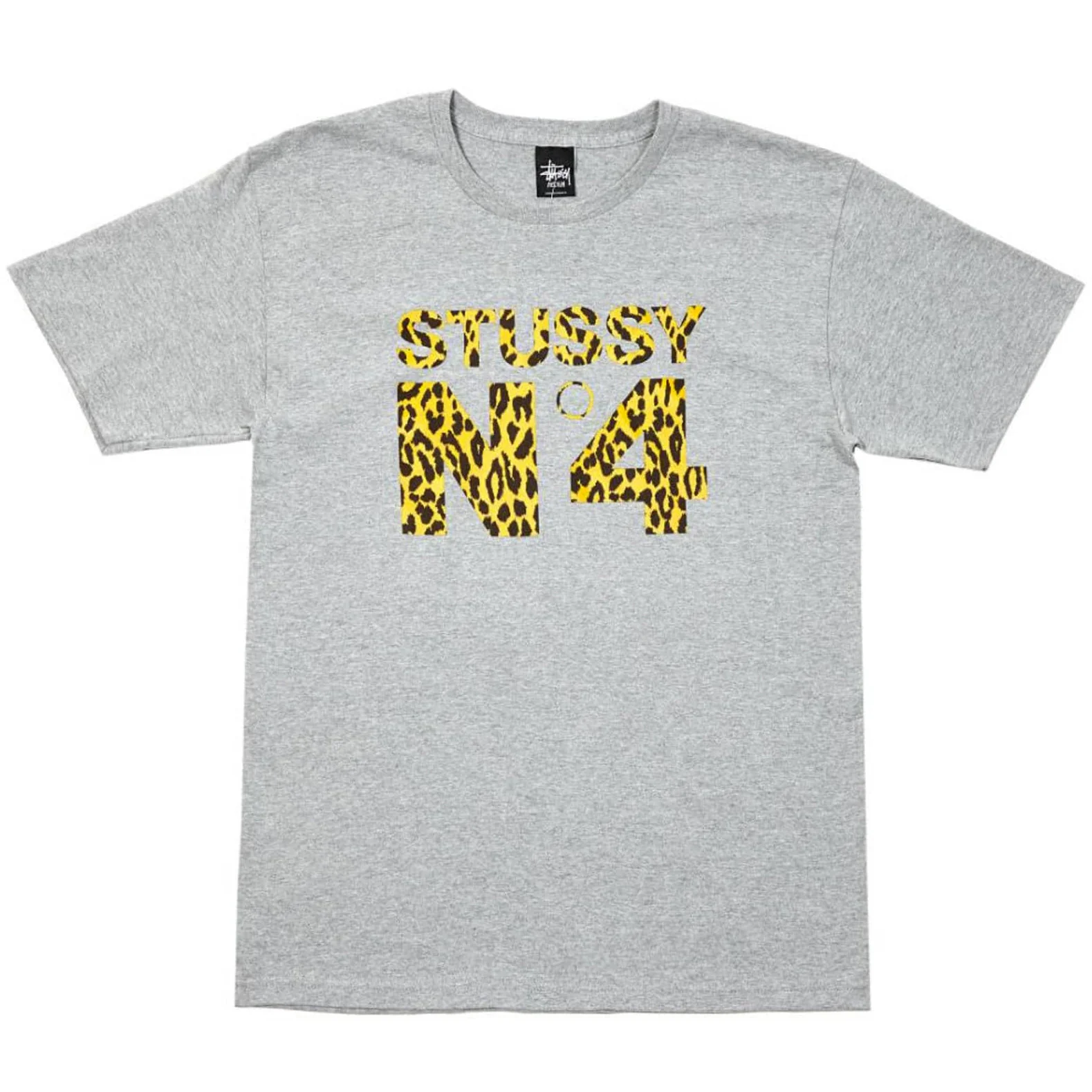 STUSSY CHEETAH NO.4 TEE GREY HEATHER