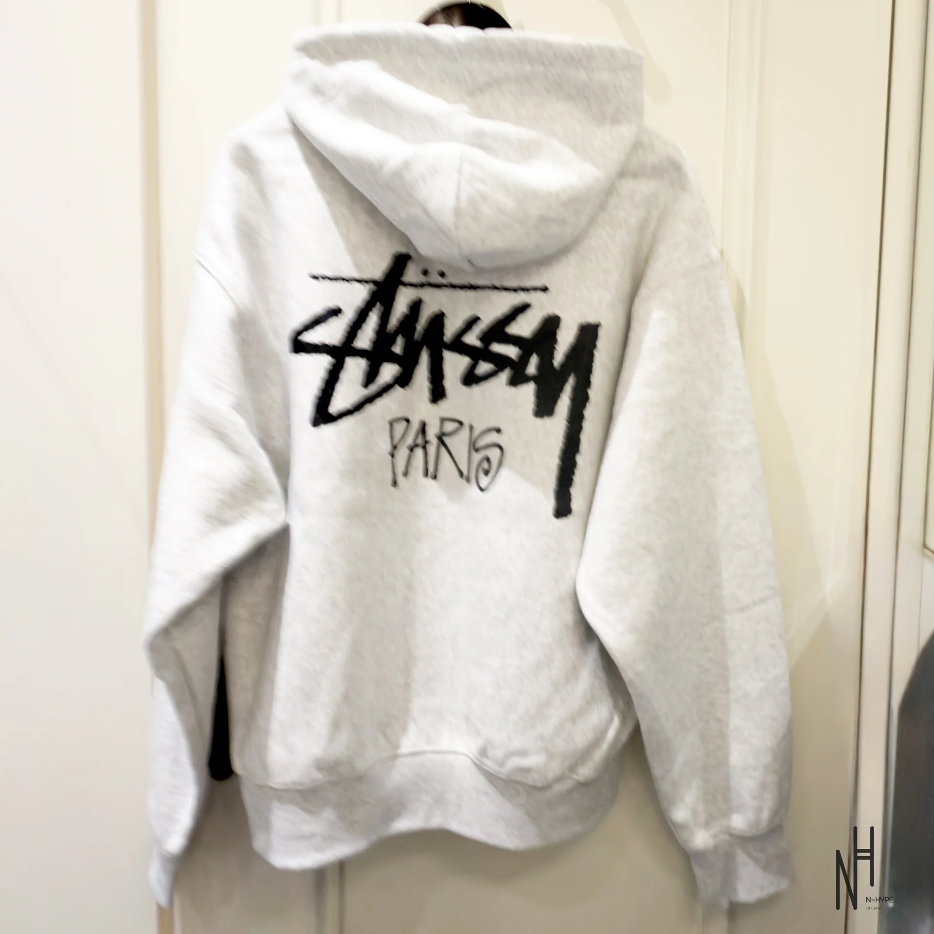 Stussy Paris Hoodie Ash Heather - Image 2