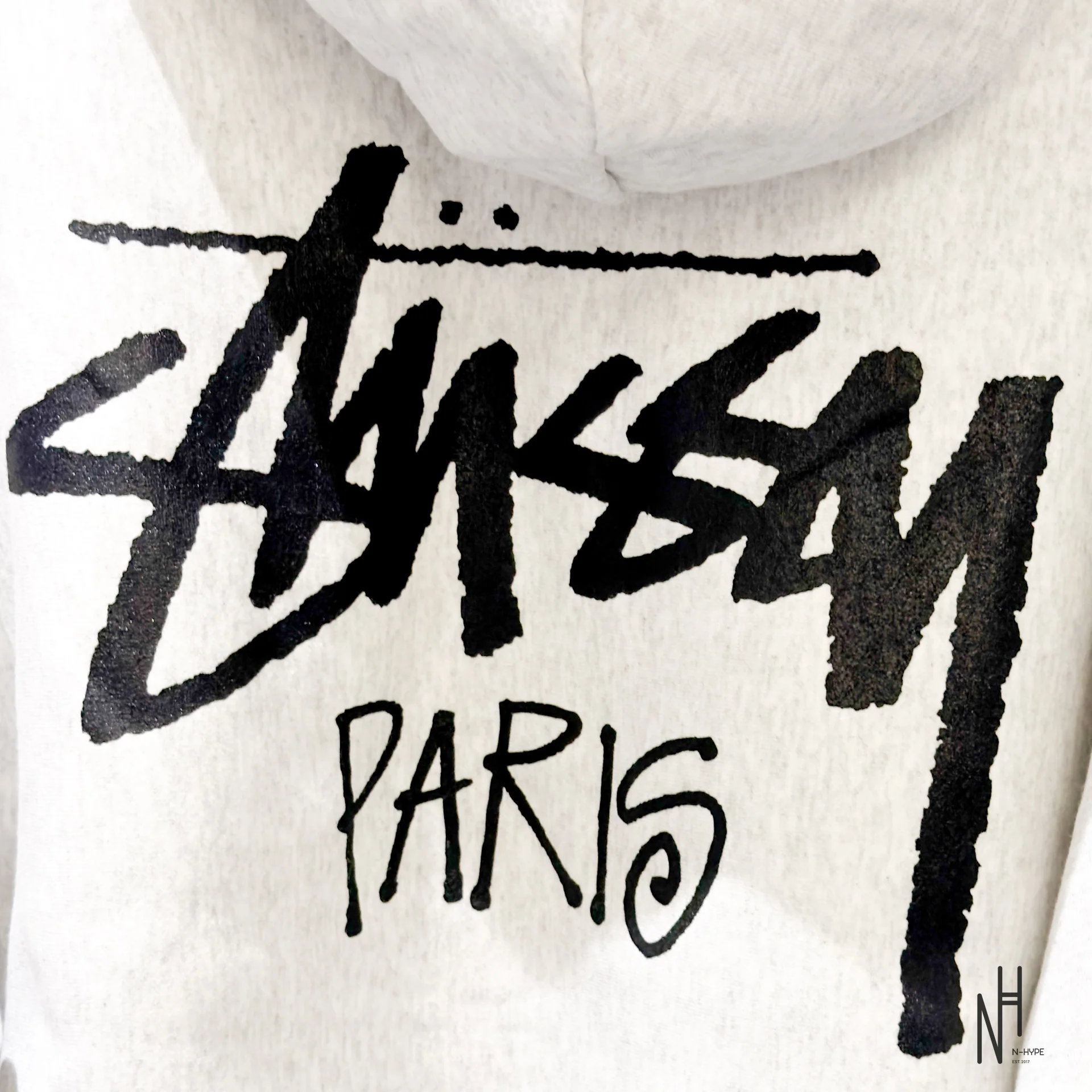 Stussy Paris Hoodie Ash Heather - Image 3