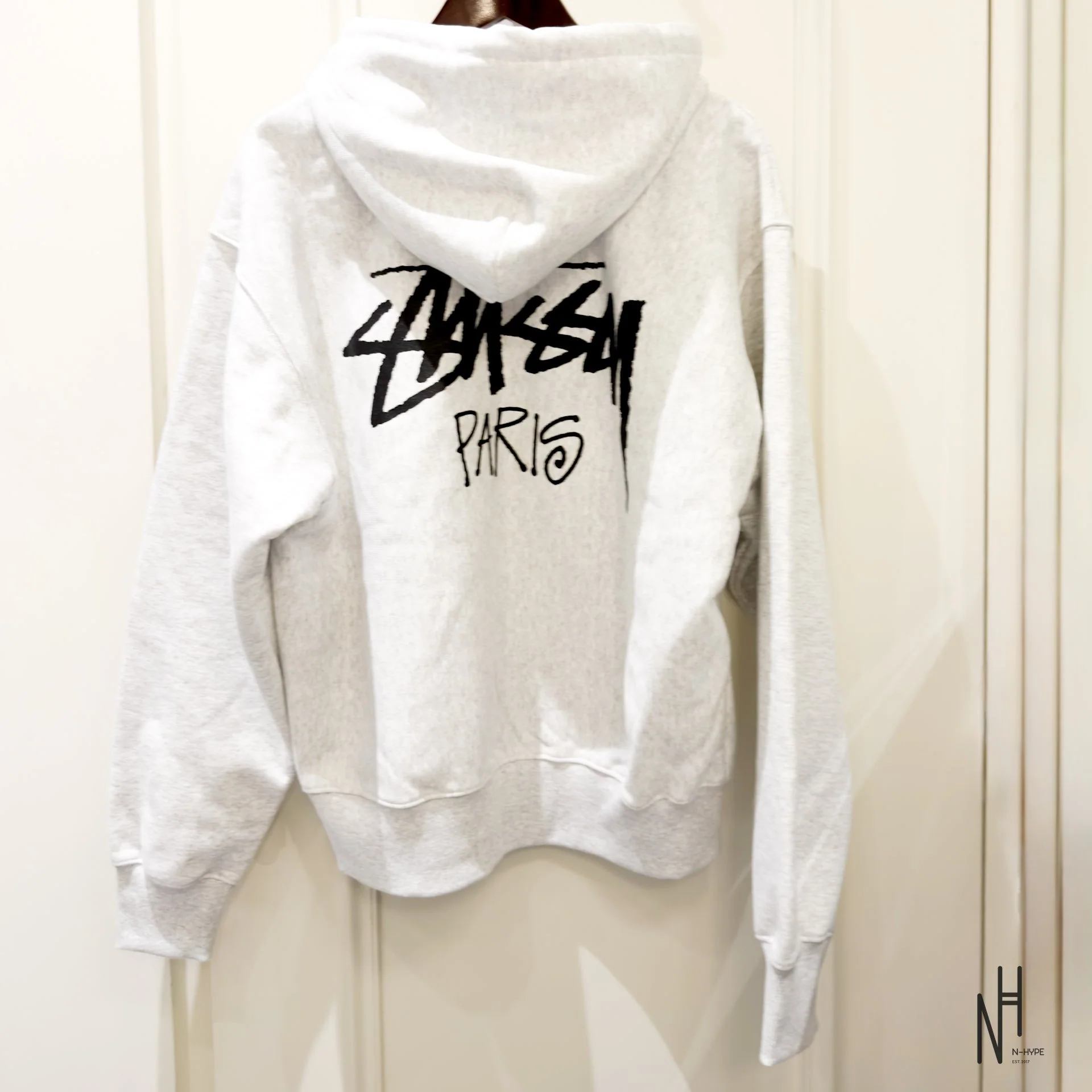 Stussy Paris Zip Hoodie Ash Heather - Image 2