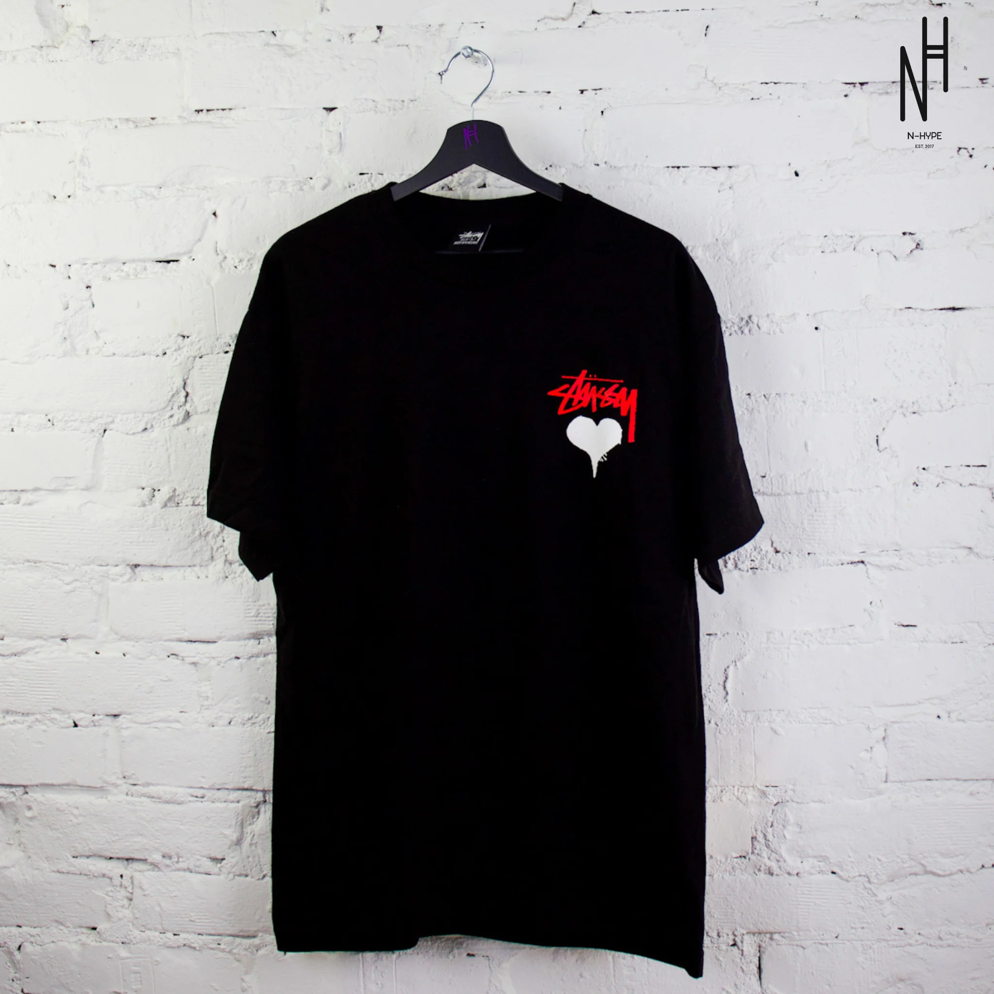 Stussy Stock Heart Tee Black - Image 3