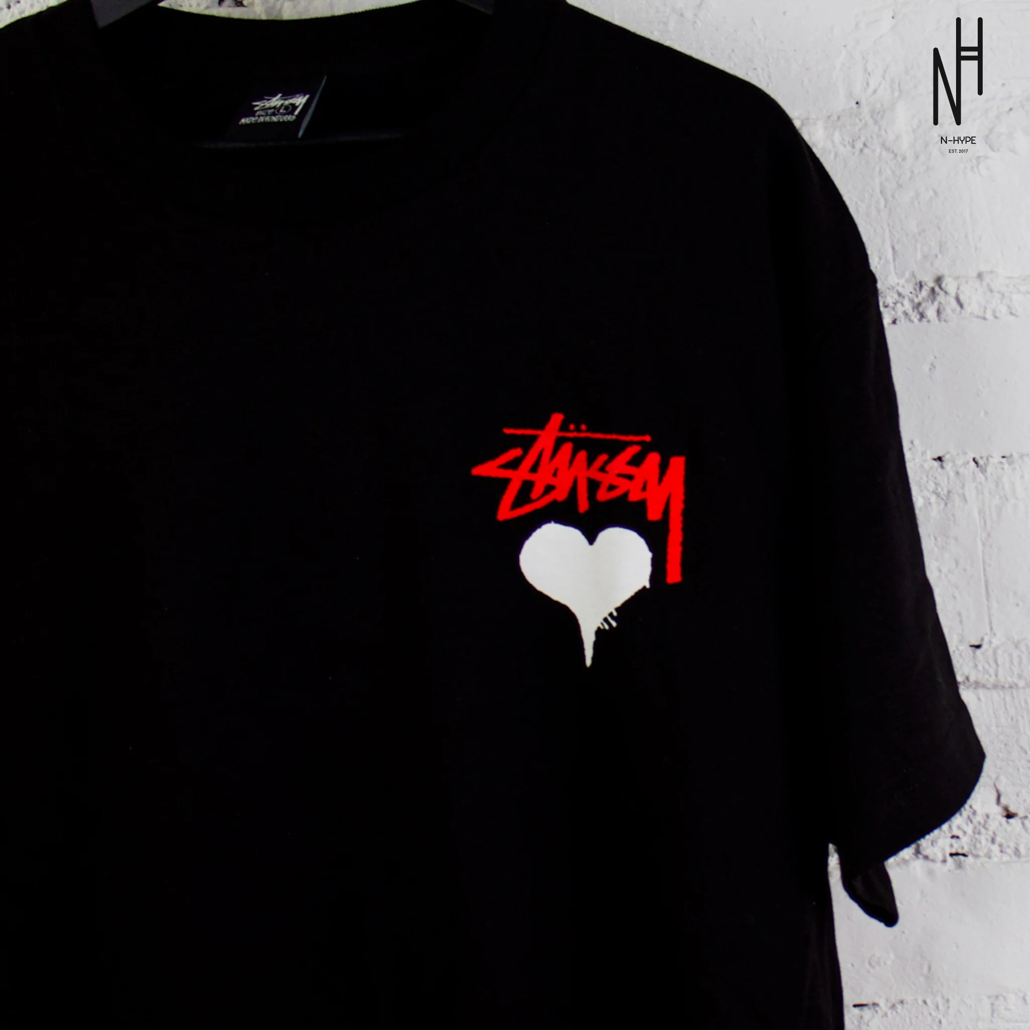 Stussy Stock Heart Tee Black - Image 4