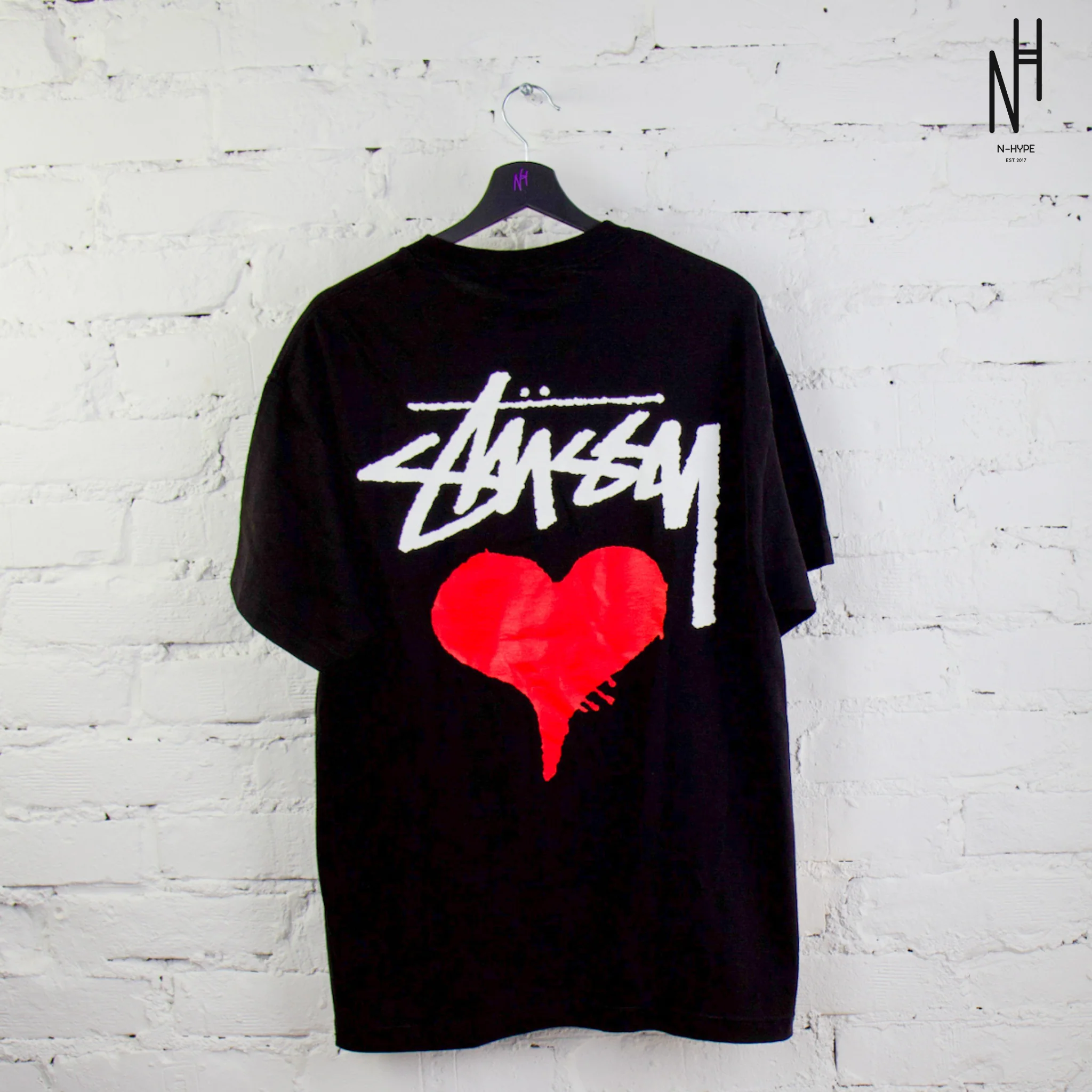 Stussy Stock Heart Tee Black - Image 5