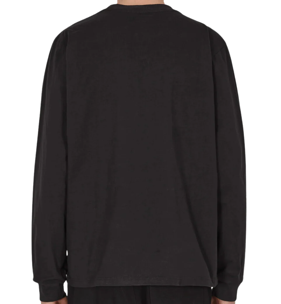 STUSSY Stock Logo LS Crew Black - Image 2