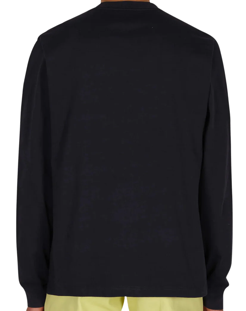 STUSSY Stock Logo LS Crew Navy - Image 2
