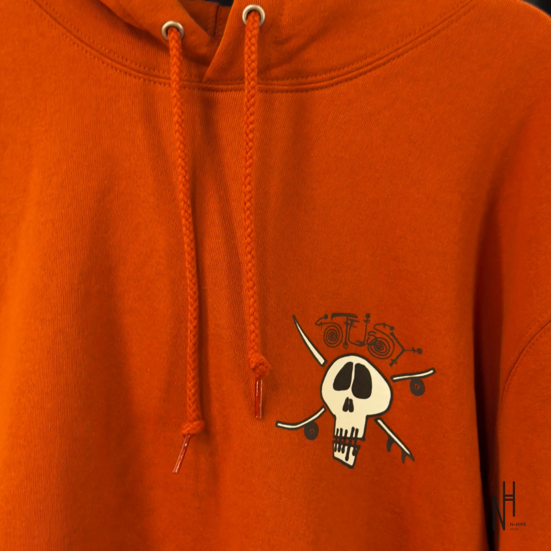 Stussy Surf Skate Skull Hoodie Brick - Image 2