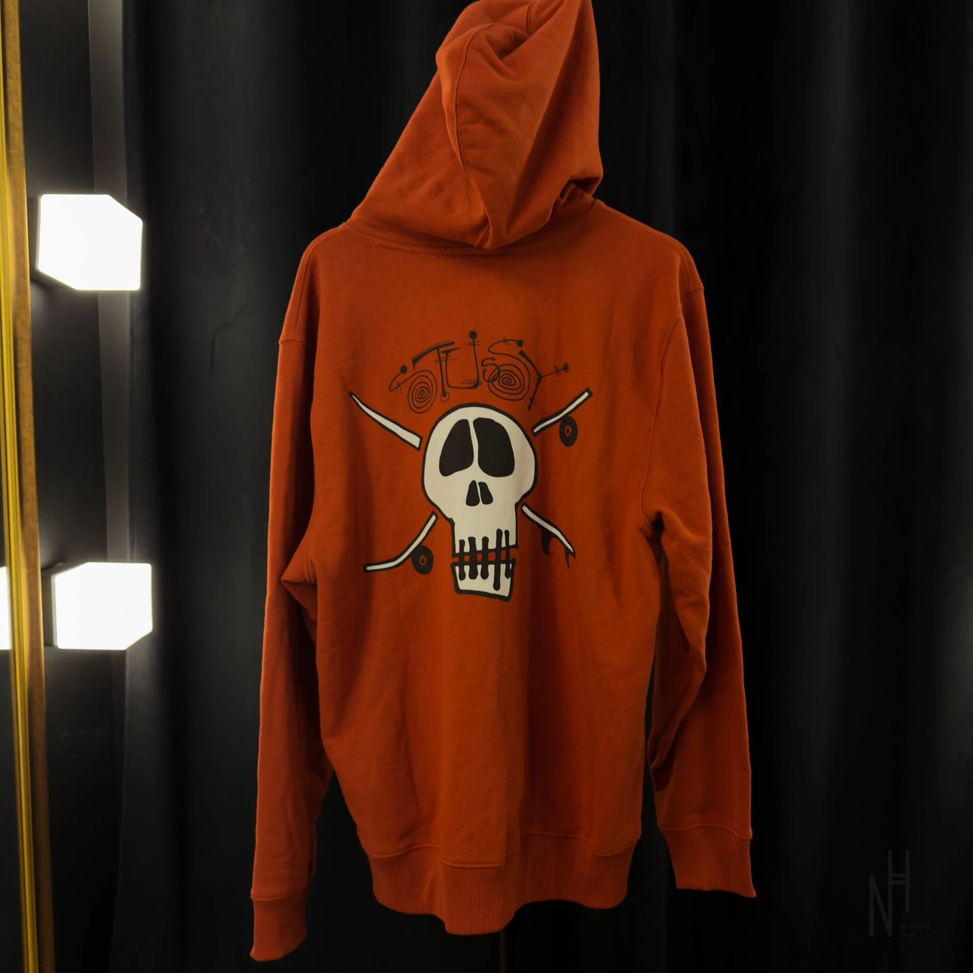 Stussy Surf Skate Skull Hoodie Brick - Image 3