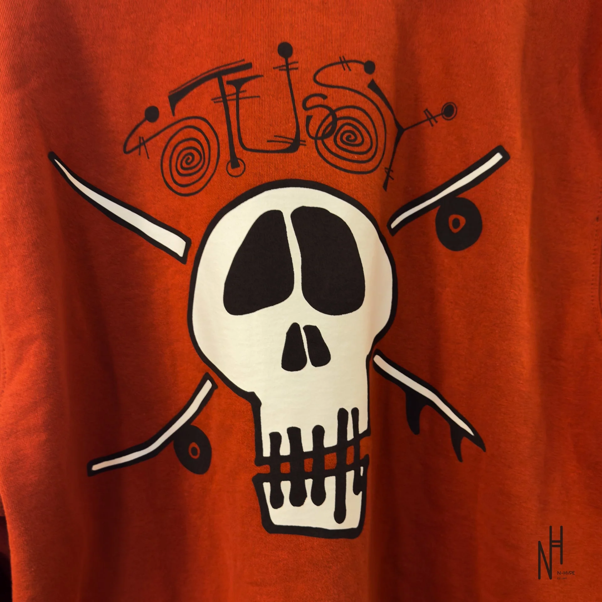 Stussy Surf Skate Skull Hoodie Brick - Image 4