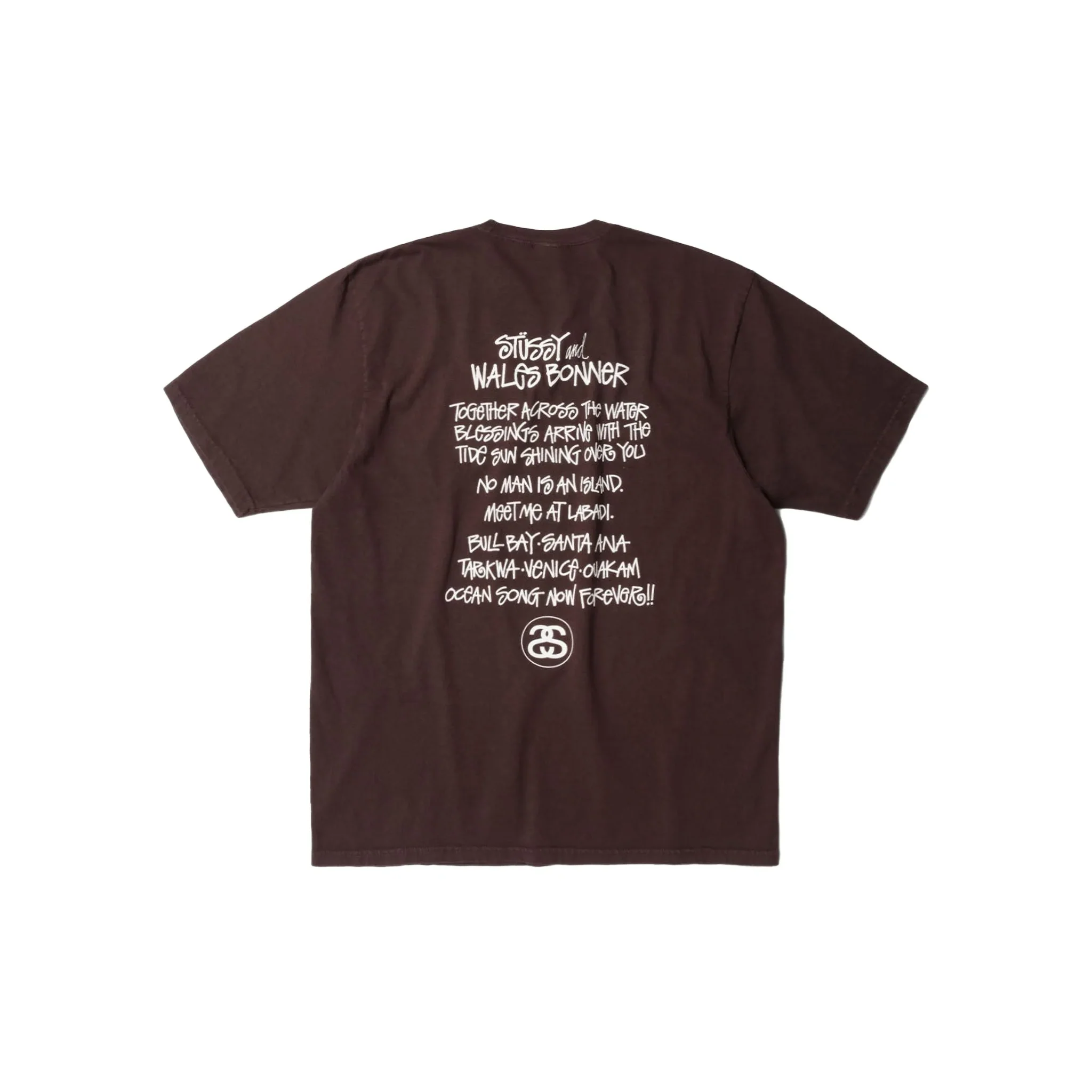 Stussy x Wales Bonner Ocean Song Tee Brown - Image 2