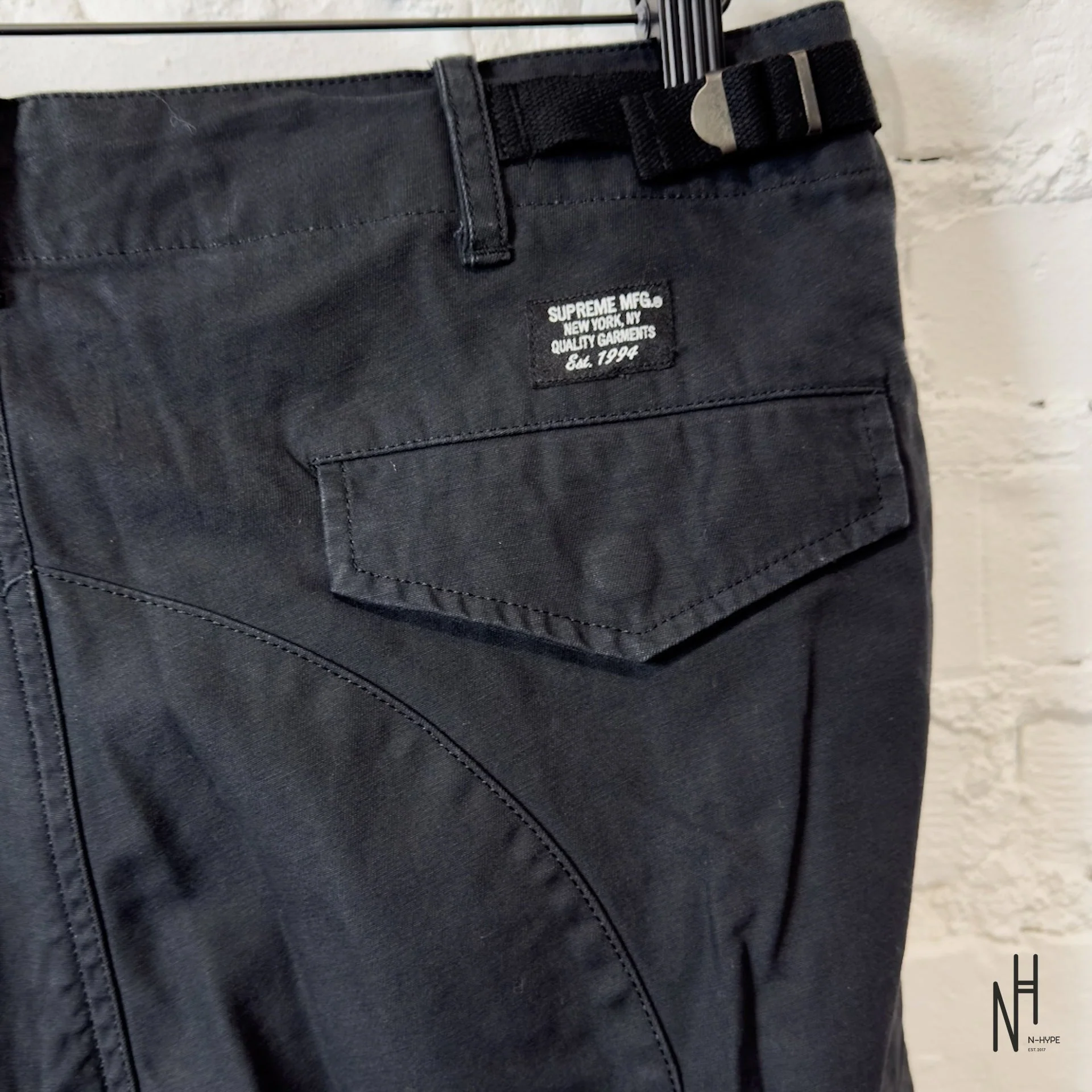 Supreme Aphex Twin Alpha Industries Cargo Pant Black - Image 5