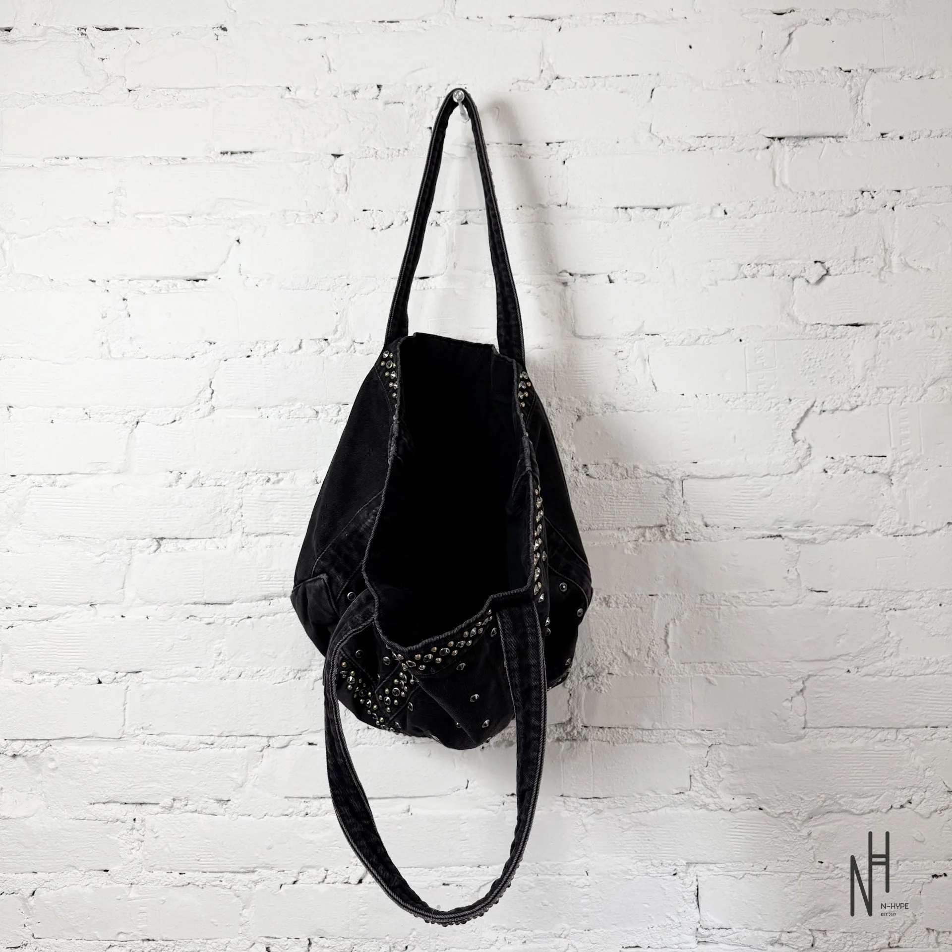 Supreme b.b. Simon Denim Tote Bag Black - Image 6