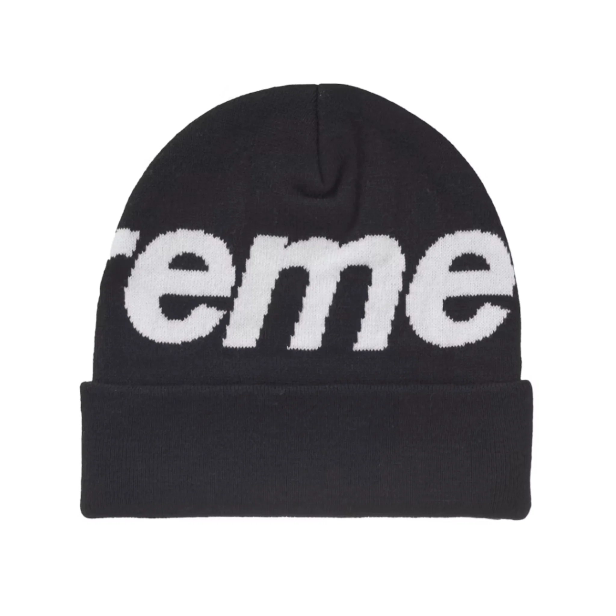 Supreme Big Logo Beanie (FW24) Black - Image 2