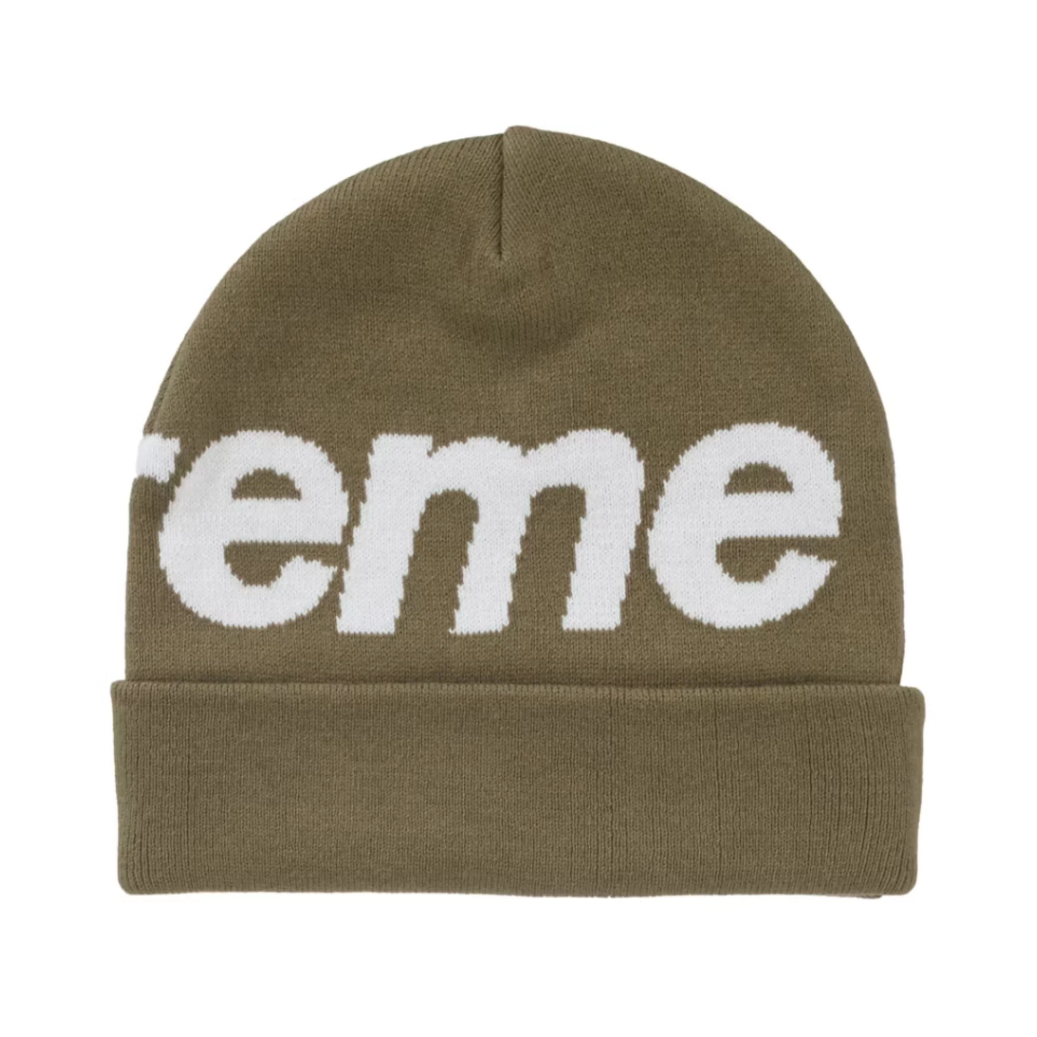 Supreme Big Logo Beanie (FW24) Olive - Image 2