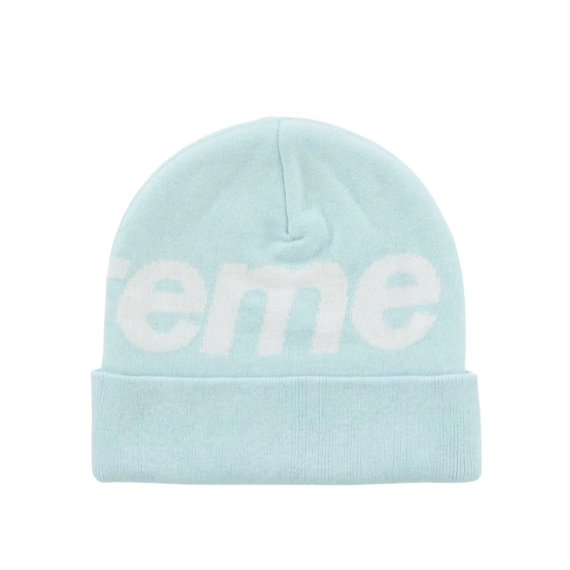 Supreme Big Logo Beanie (FW25) / Light Blue - Image 2