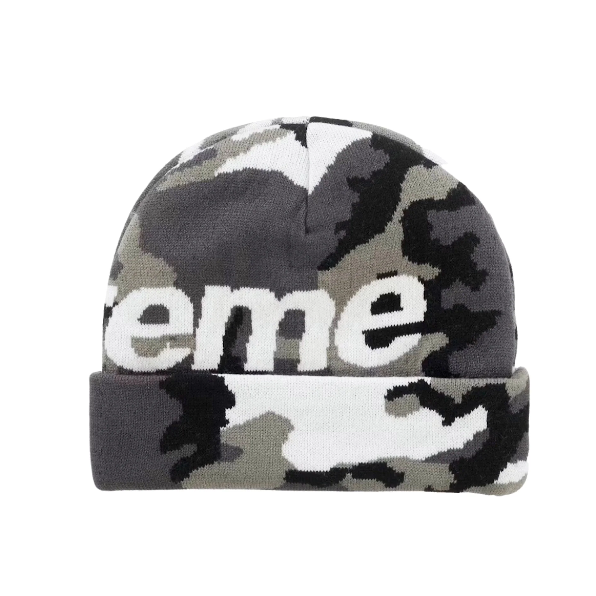 Supreme Big Logo Beanie (FW25) / Snow Camo - Image 2