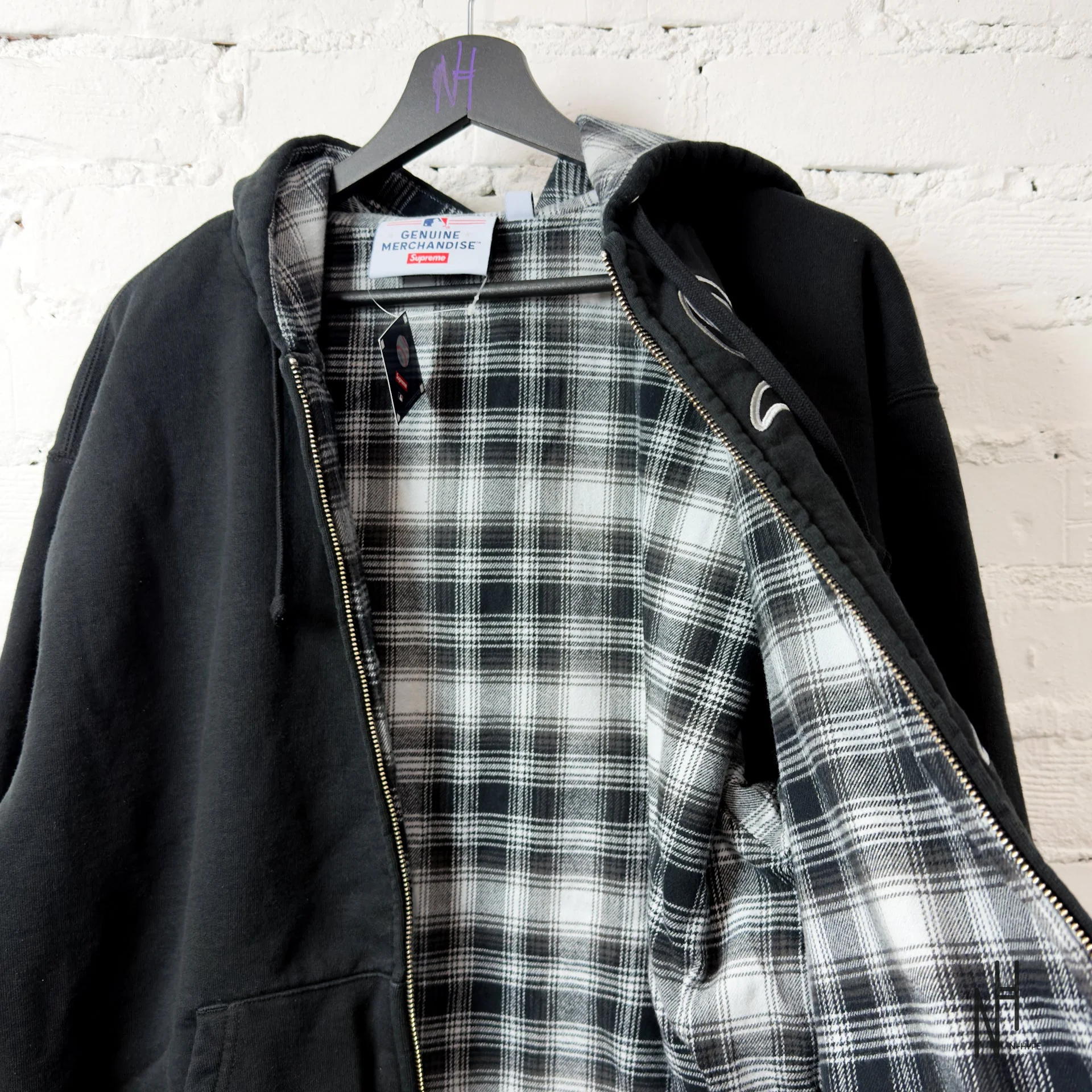 Supreme Chicago White Sox Zip Up Hooded Black - Image 2