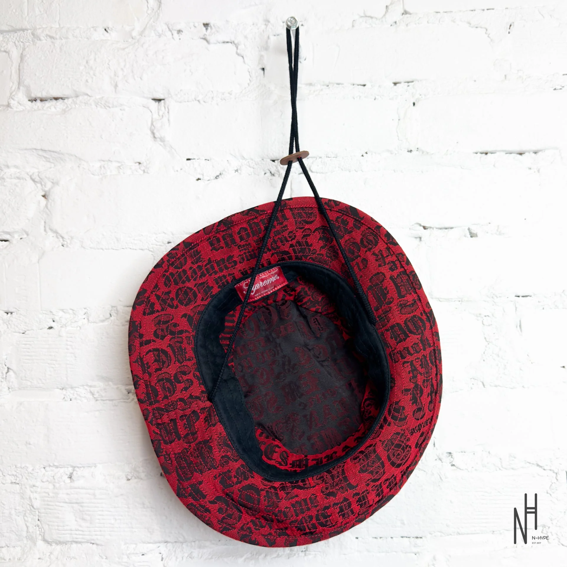 Supreme Cities Jacquard Boonie Hat / Red - Image 5