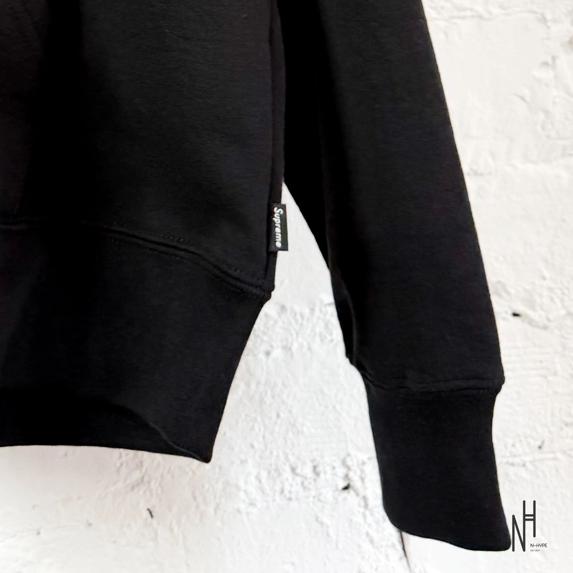 Supreme Collegiate Applique Zip Up Hooded Sweatshirt Black - Image 4