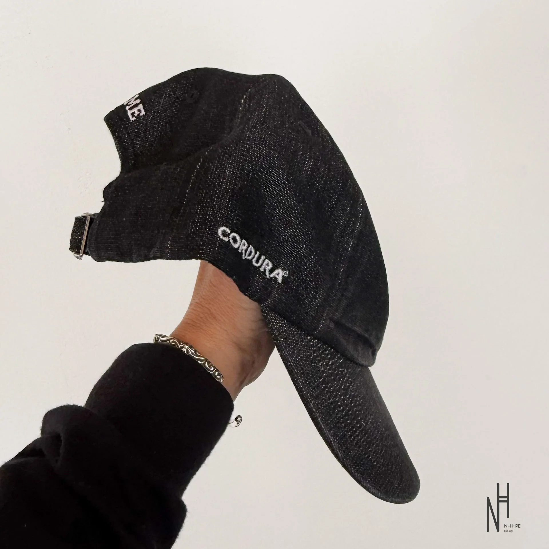 Supreme Cordura Denim S Logo 6-Panel Black - Image 5