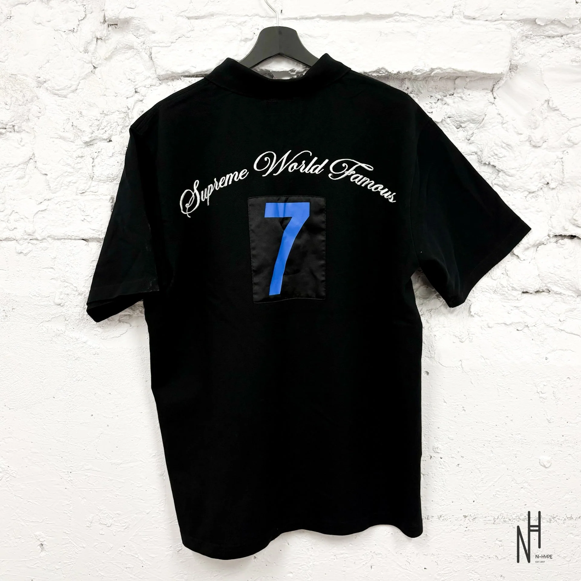 Supreme Cursive Polo Black - Image 2