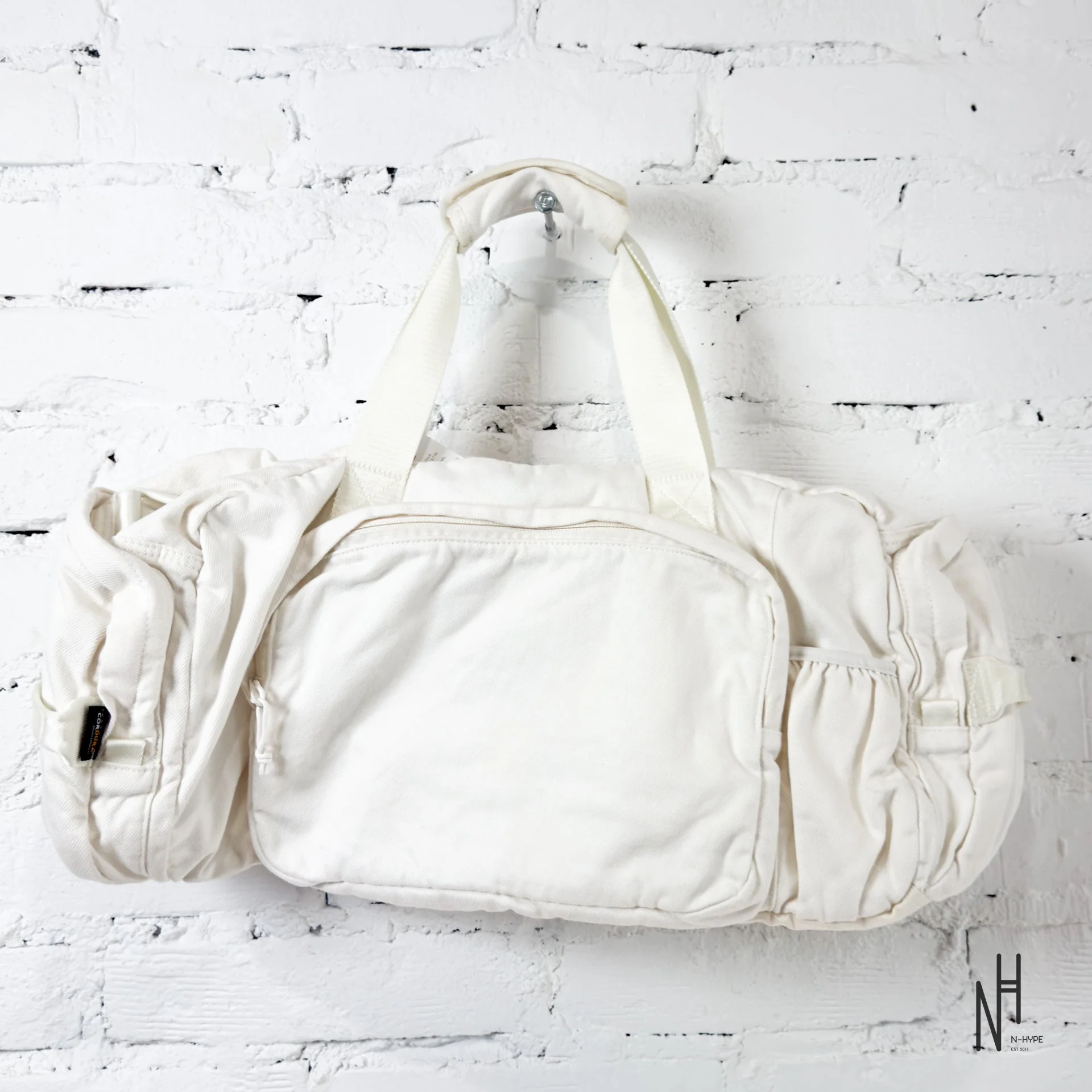 Supreme Denim Duffle Bag White - Image 2