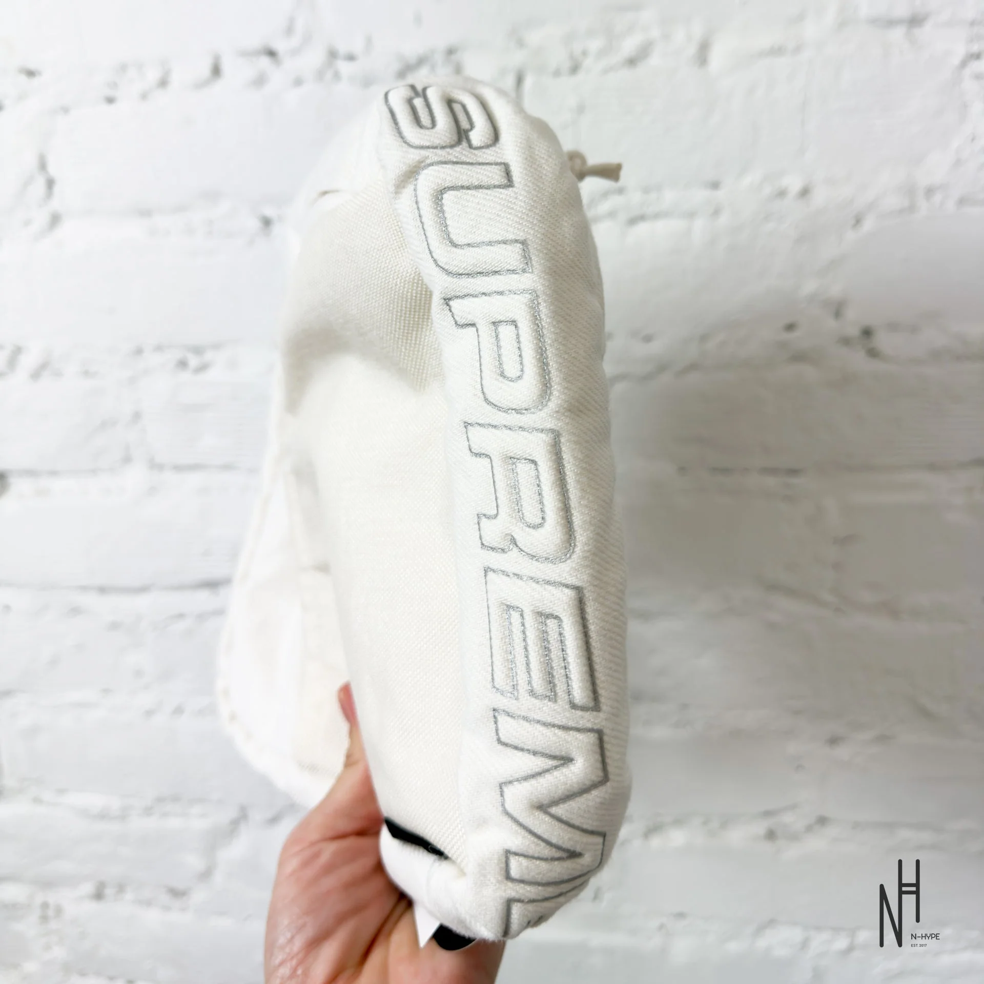 Supreme Denim Shoulder Bag White - Image 4