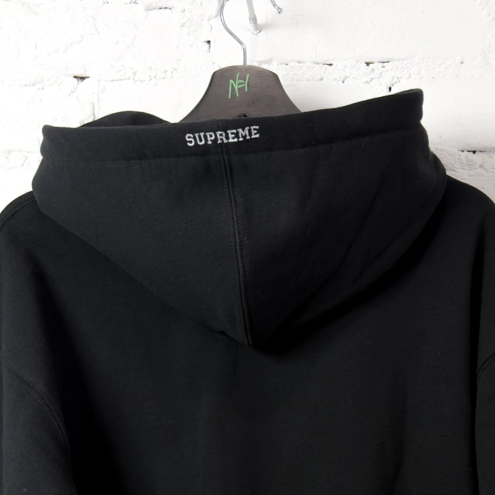 Supreme Devil S Logo Zip Up Hooded Sweatshirt Black - Image 7