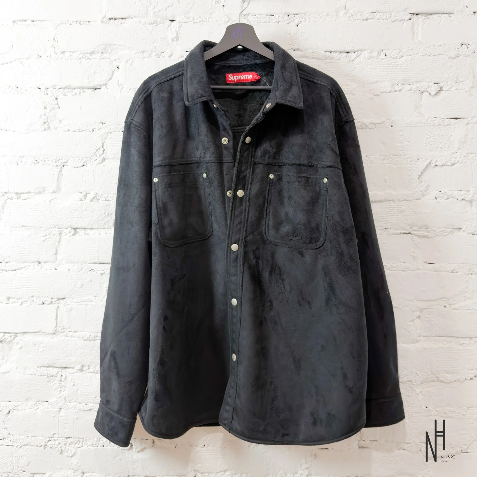 Supreme Faux Suede Snap Shirt / Black