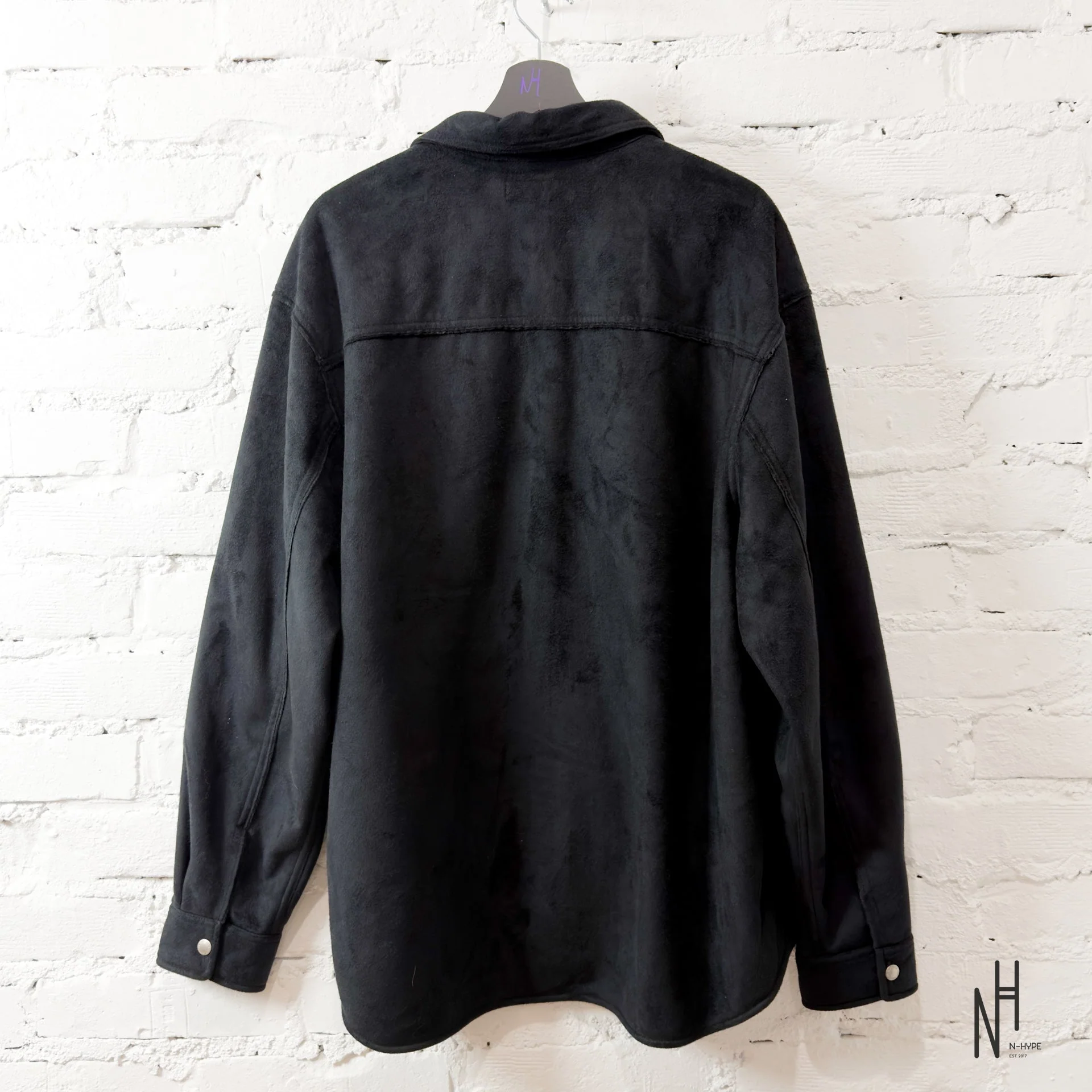 Supreme Faux Suede Snap Shirt / Black - Image 4