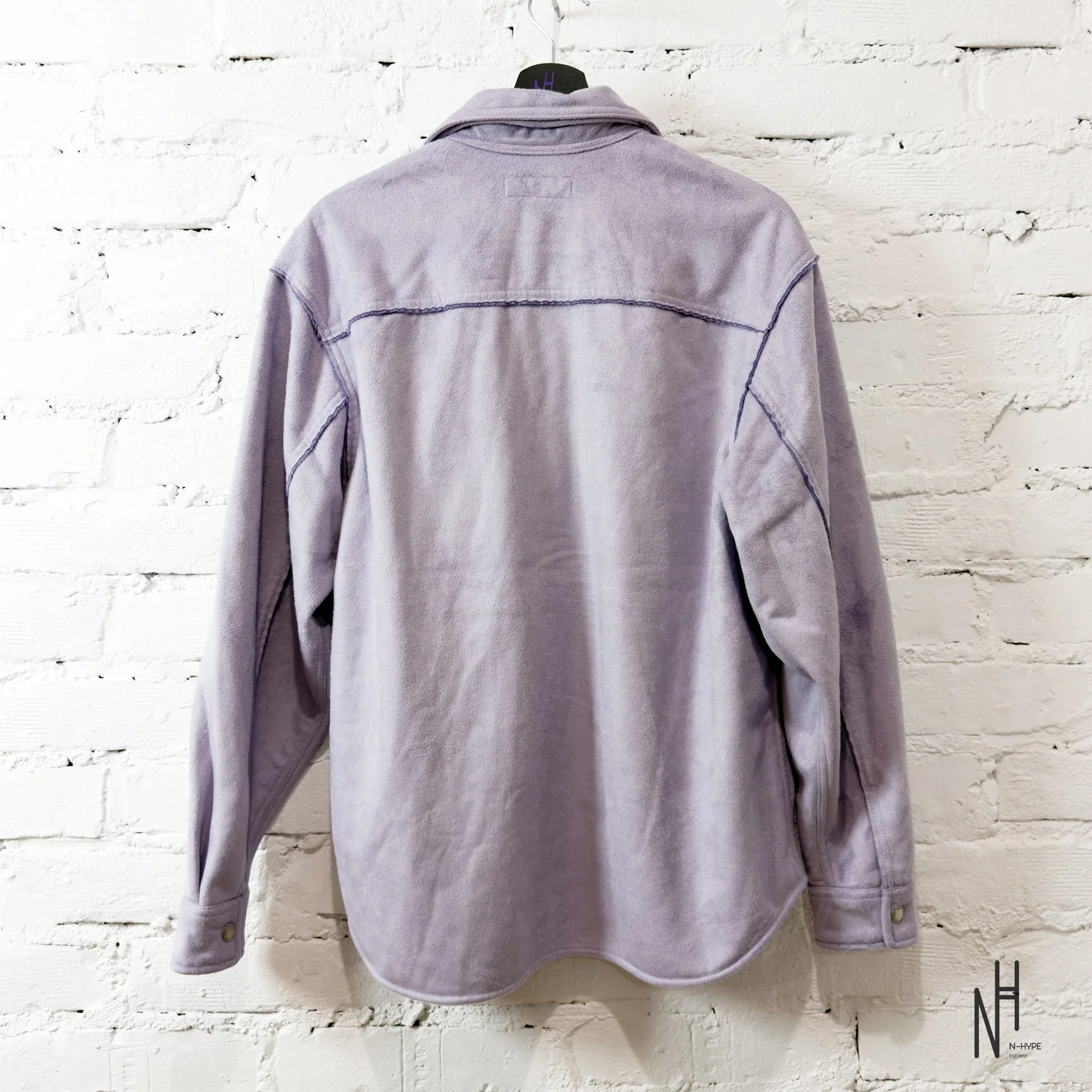 Supreme Faux Suede Snap Shirt / Lilac - Image 4