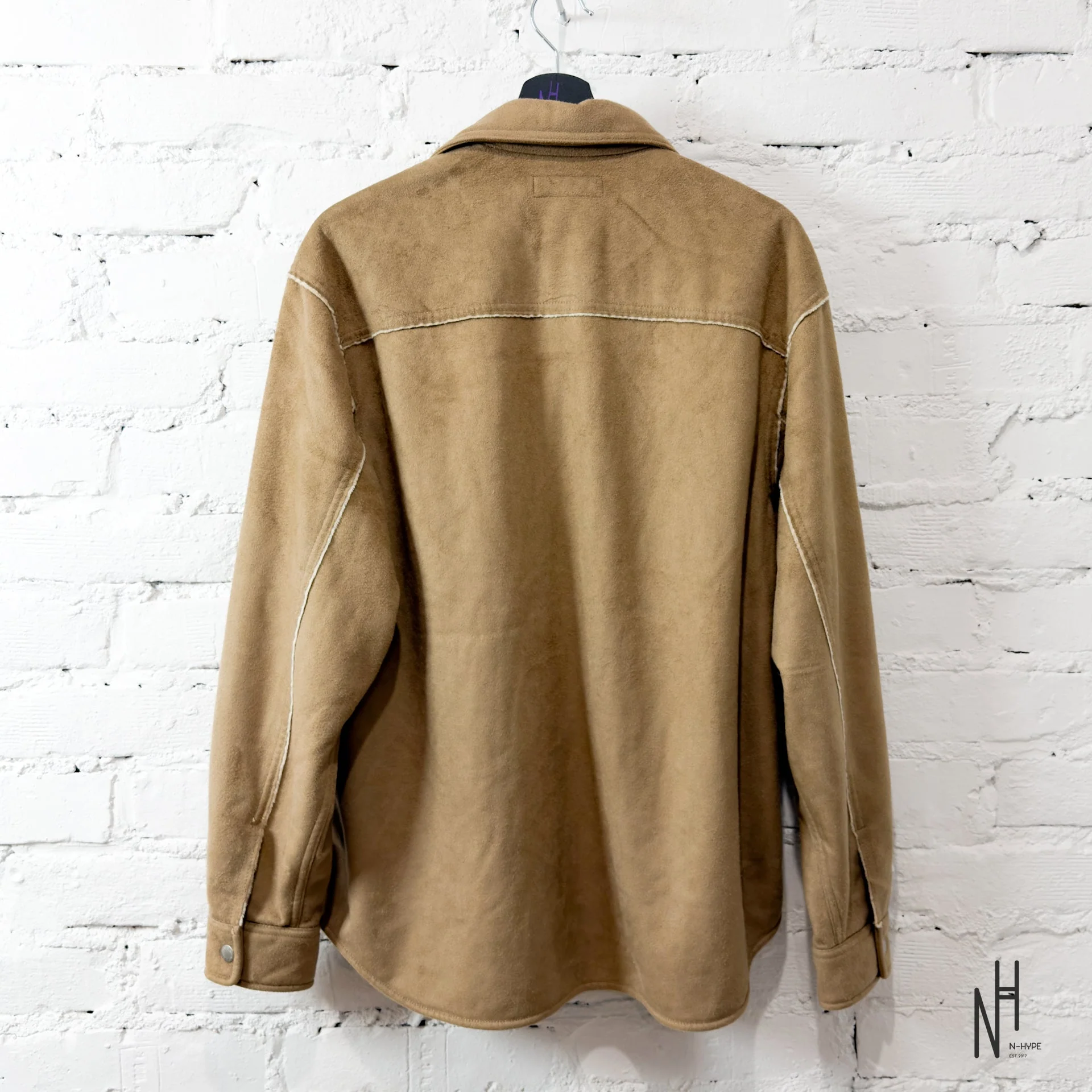 Supreme Faux Suede Snap Shirt / Tan - Image 4