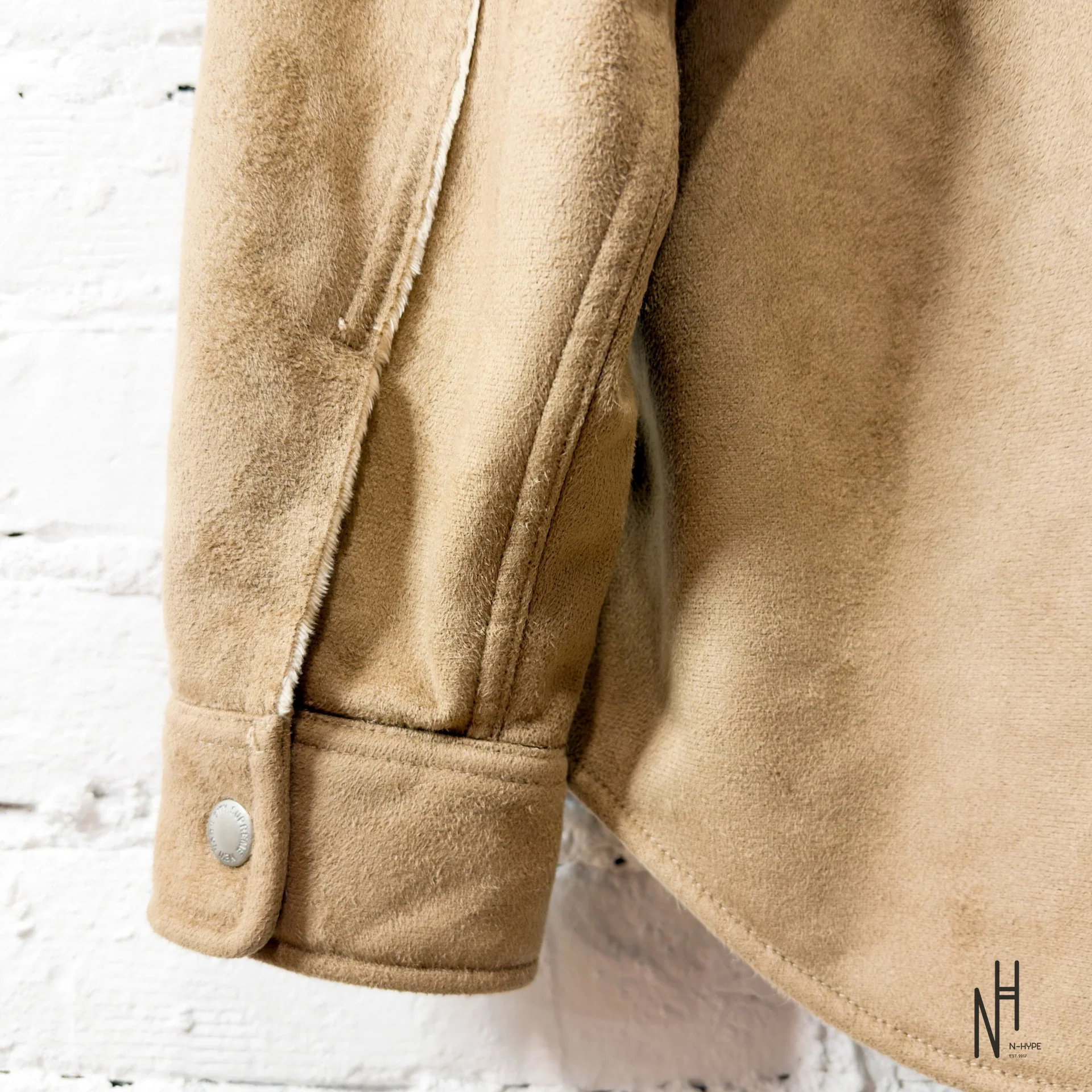 Supreme Faux Suede Snap Shirt / Tan - Image 5