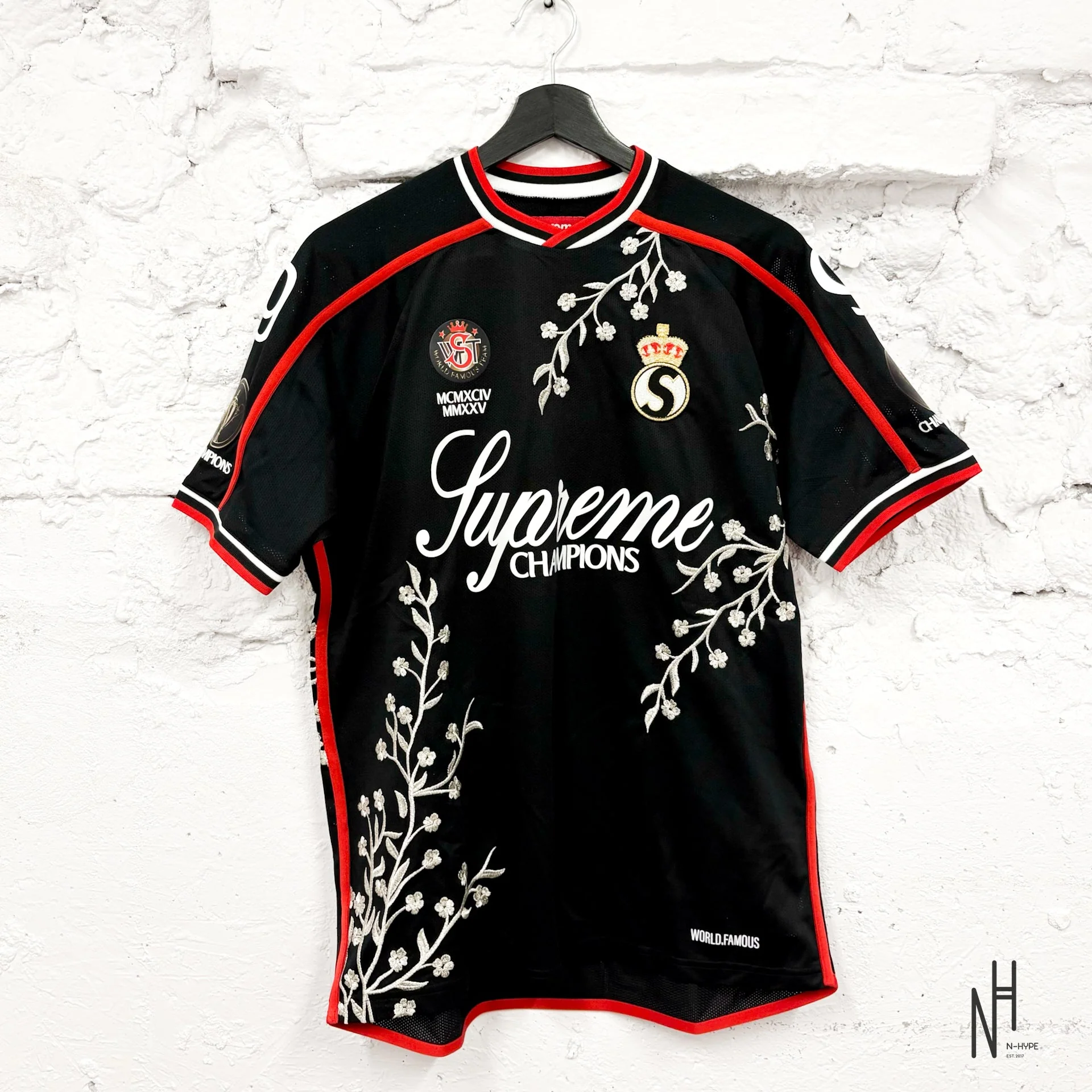Supreme Floral Soccer Jersey Black